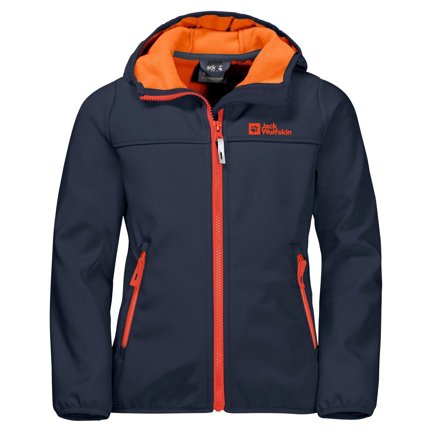 Softshelljacke Fourwinds (wind-& wasserabweisend) nachtblau/orange Kinder/Jugendliche