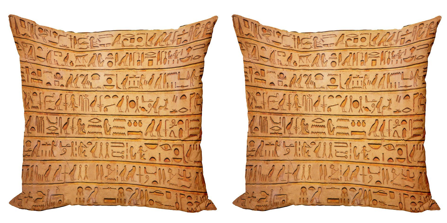 Kissenbezüge Modern Accent Doppelseitiger Digitaldruck, Abakuhaus (2 Stück), Hieroglyphe Hieroglyphs Zusammensetzung