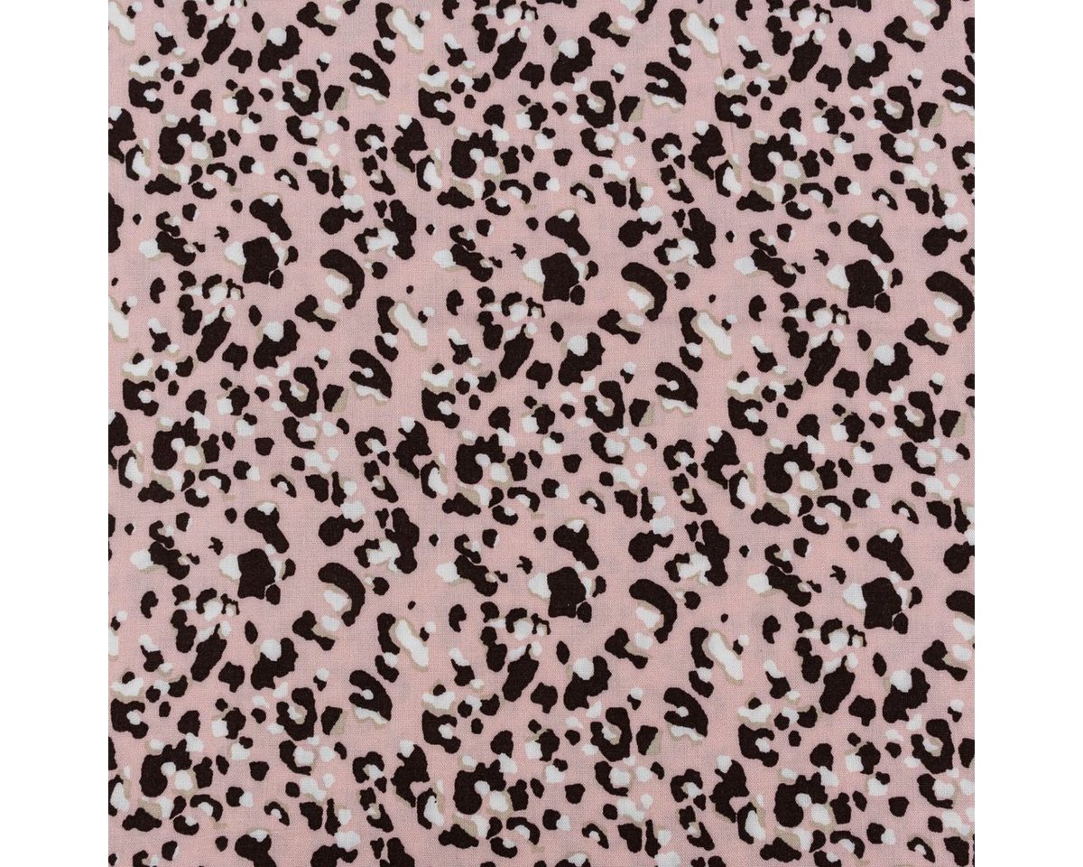 Thumbnail - SCHÖNER LEBEN. Stoff Viskosestoff Chally Leopardenmuster rosa braun 1,4m Breite, allergikergeeignet