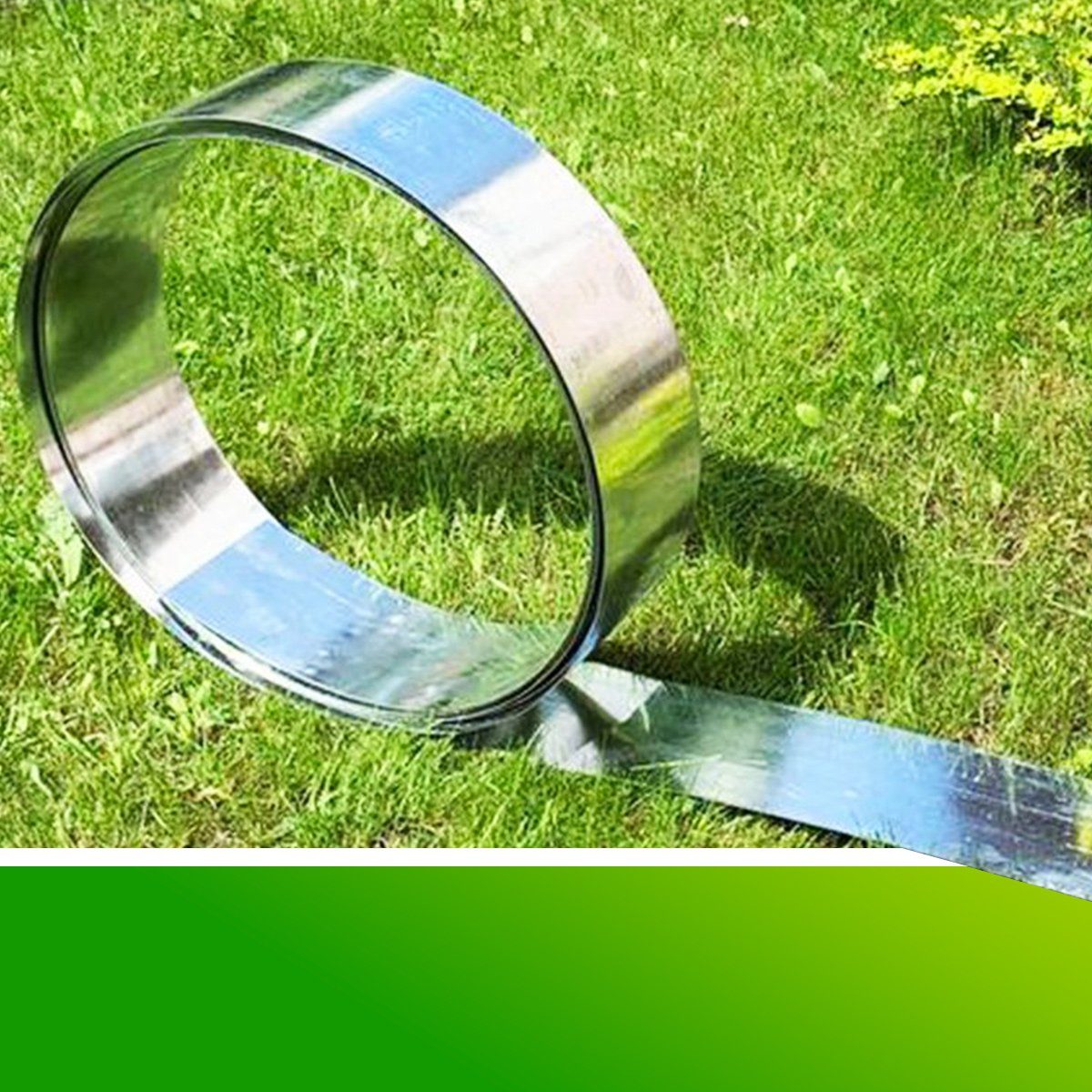 Green-split Rasenkante Rasenkantenband Metall Alu/Zink 15 cm x 15 Meter Rasenkanten