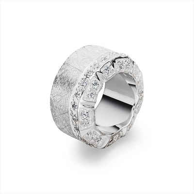 SKIELKA DESIGNSCHMUCK Silberring Silber Ring "Side Effect" (Sterling Silber 925), hochwertige Goldschmiedearbeit aus Deutschland