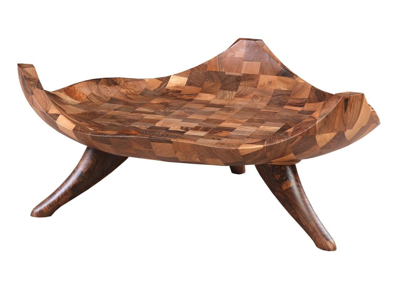 JVmoebel Couchtisch Brauner Holz-Couchtisch mit eleganter Optik und natürlicher Maserung (Packung), Made in Europe