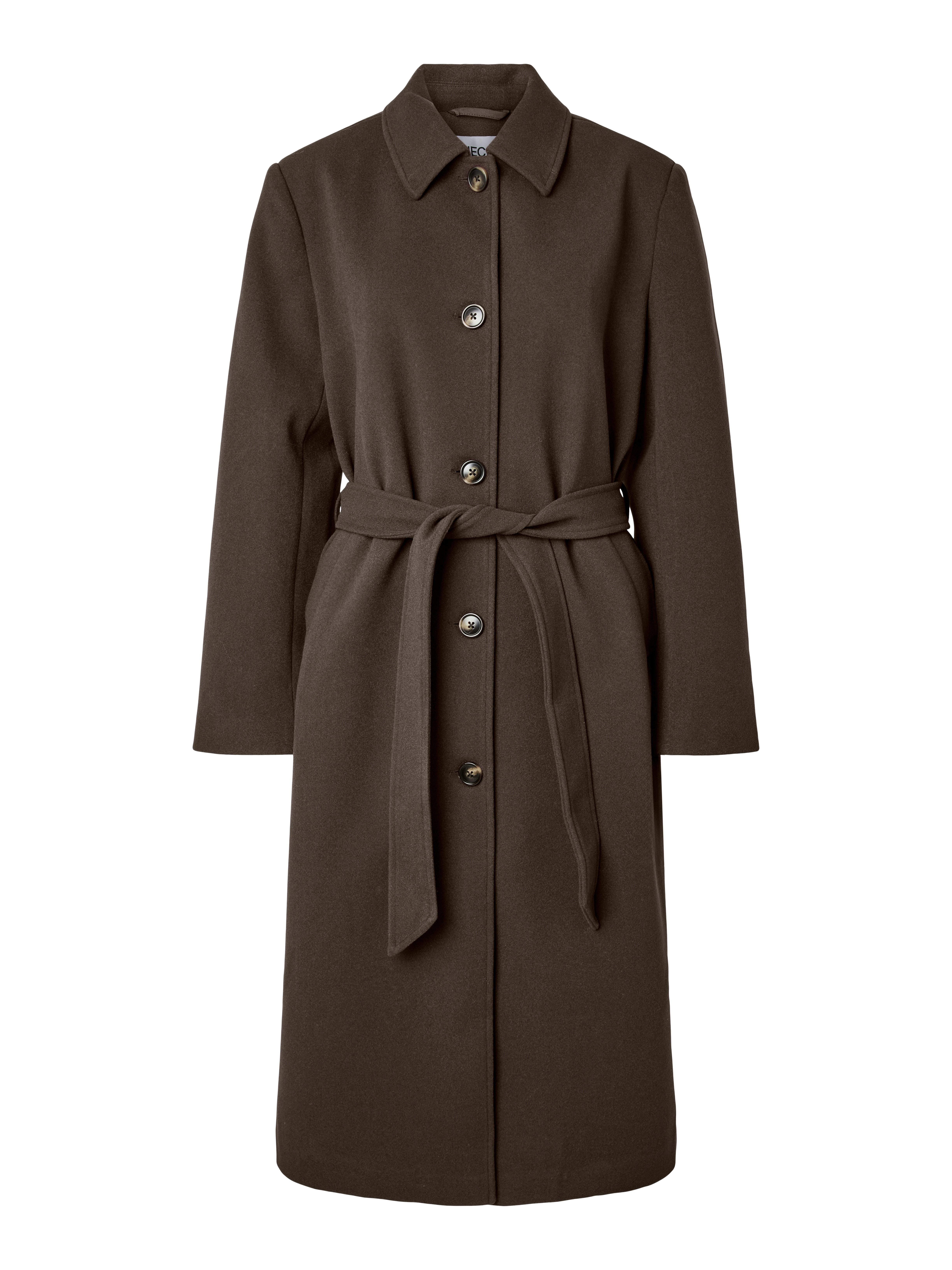 pieces Langmantel PCAYA LONG COAT NOOS BC Kunstfaser