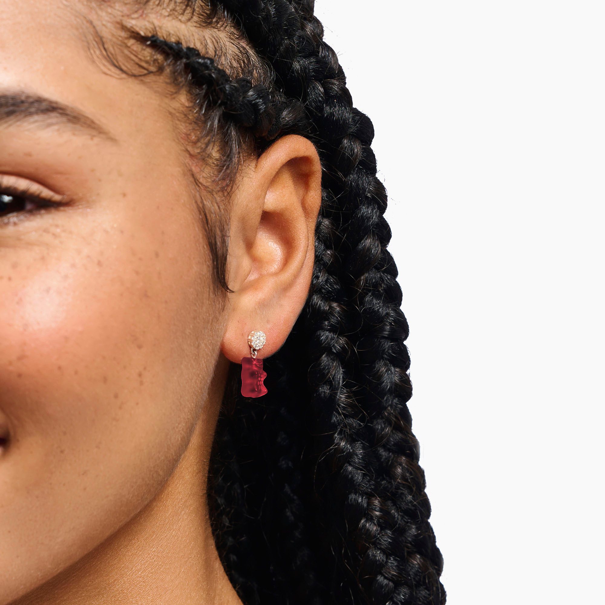 THOMAS SABO Paar Ohrstecker THOMAS SABO x HARIBO: Ohrstecker mit Goldbär, mit Kristallglas, Zirkonia (synth)