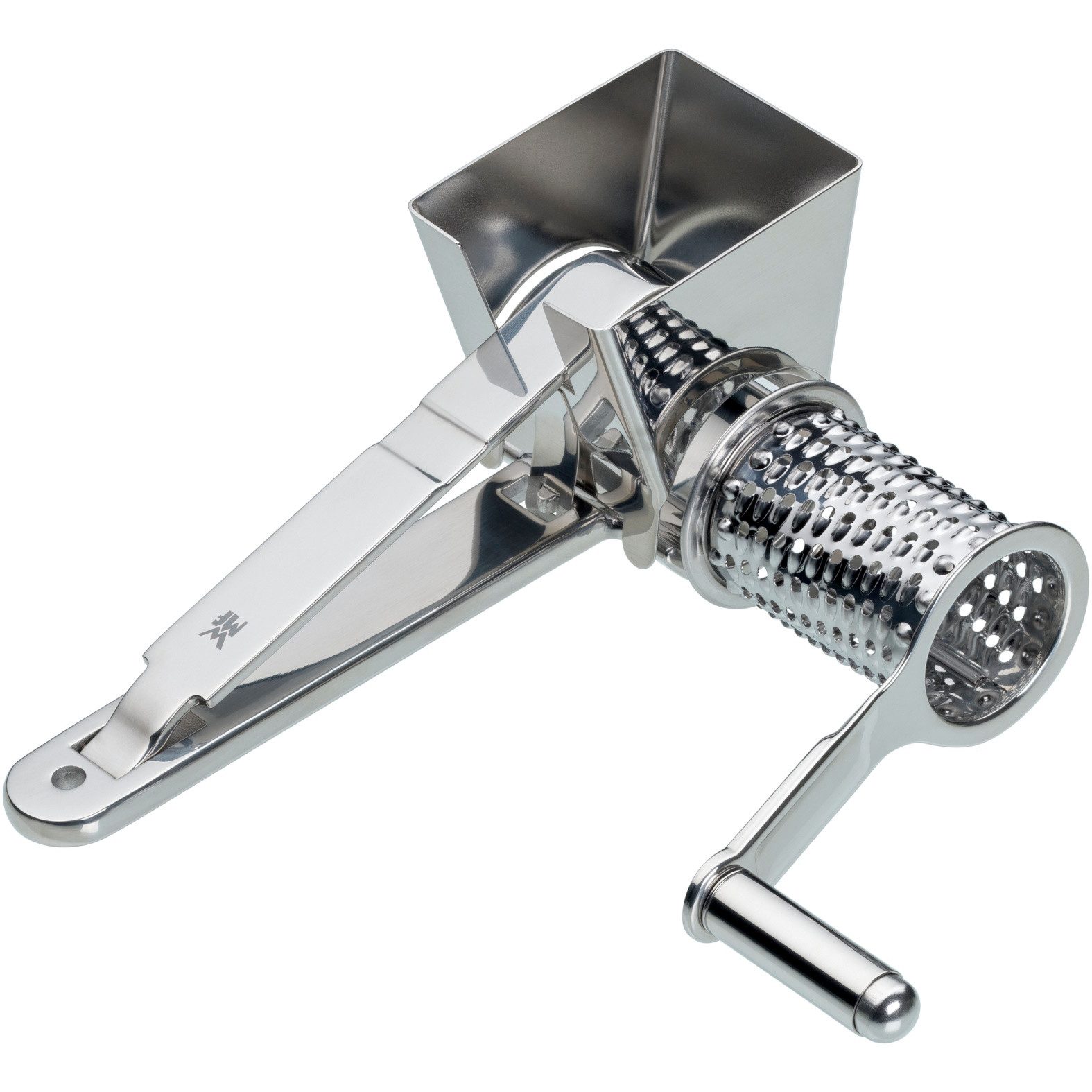 WMF Käsemühle Gourmet manuell, (1 Stück), mit Kurbel, Cromargan Edelstahl, für Parmesan, Nüsse, Schokolade uvm.