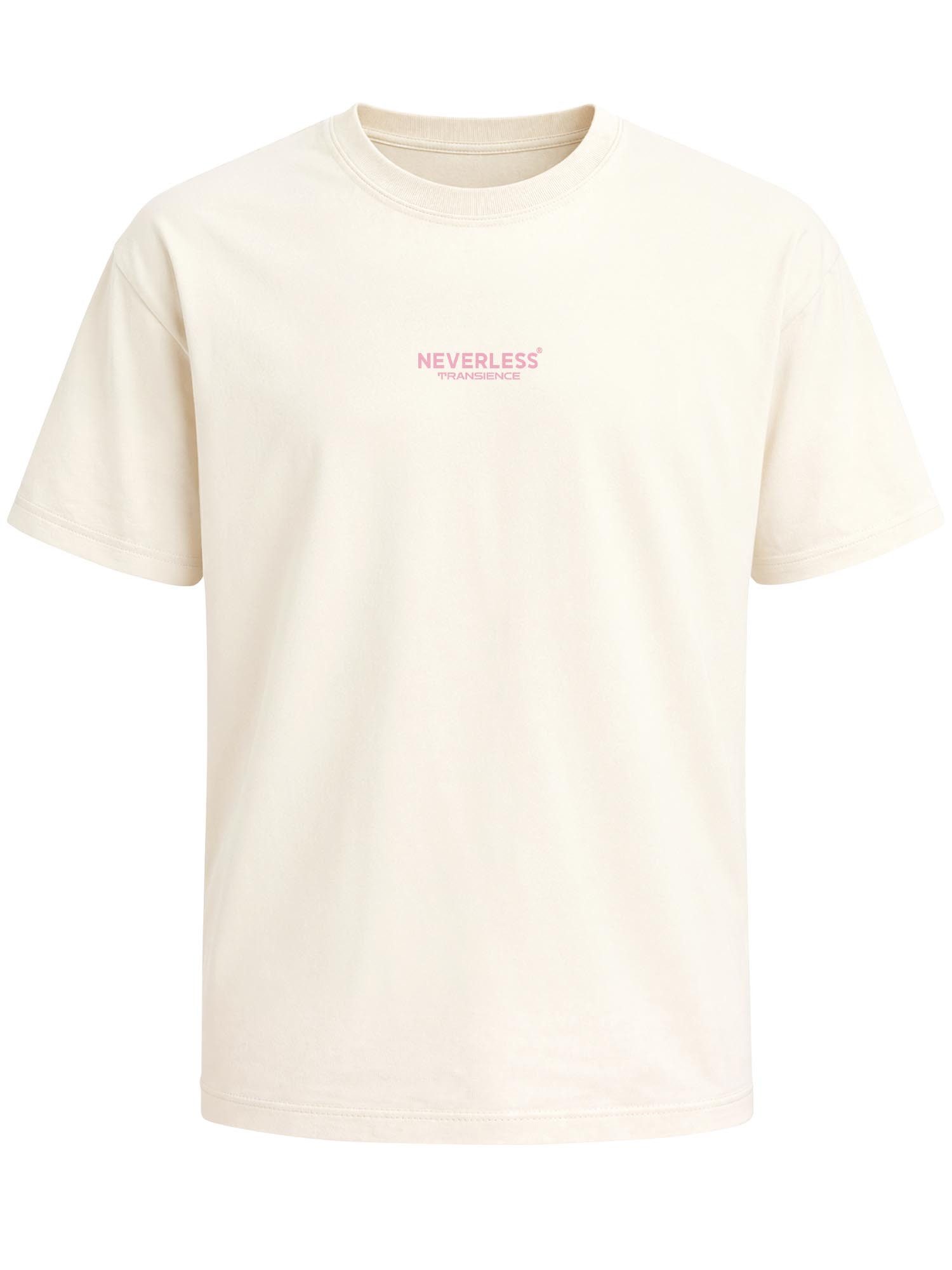 Neverless Oversize-Shirt Herren T-Shirt - Kirschblüten - Oversized Relaxed Fit Printshirt mit Print