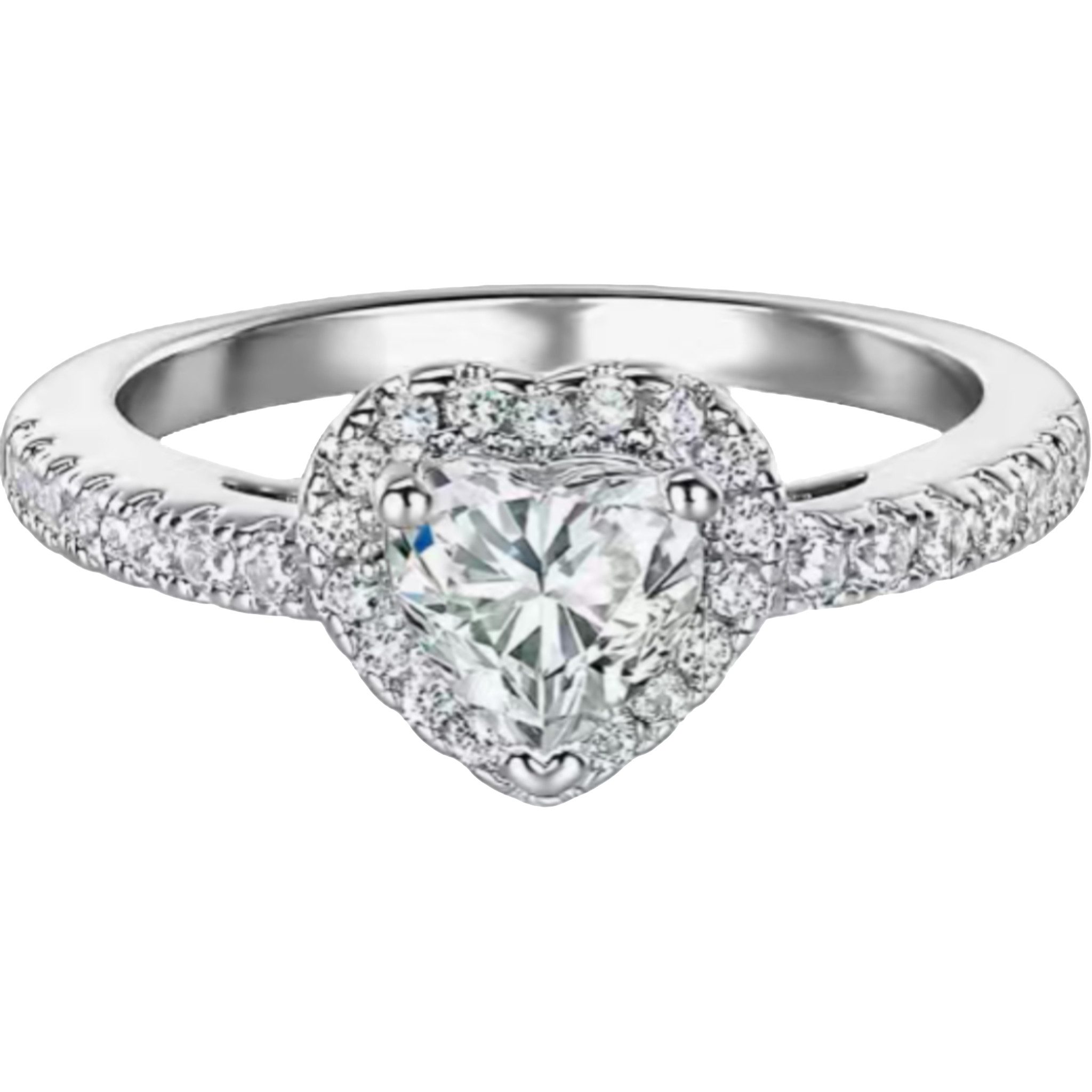 Diamantring ring gold damen 585 echtgold,1ct Herzförmiger Diamantring,labordiamant