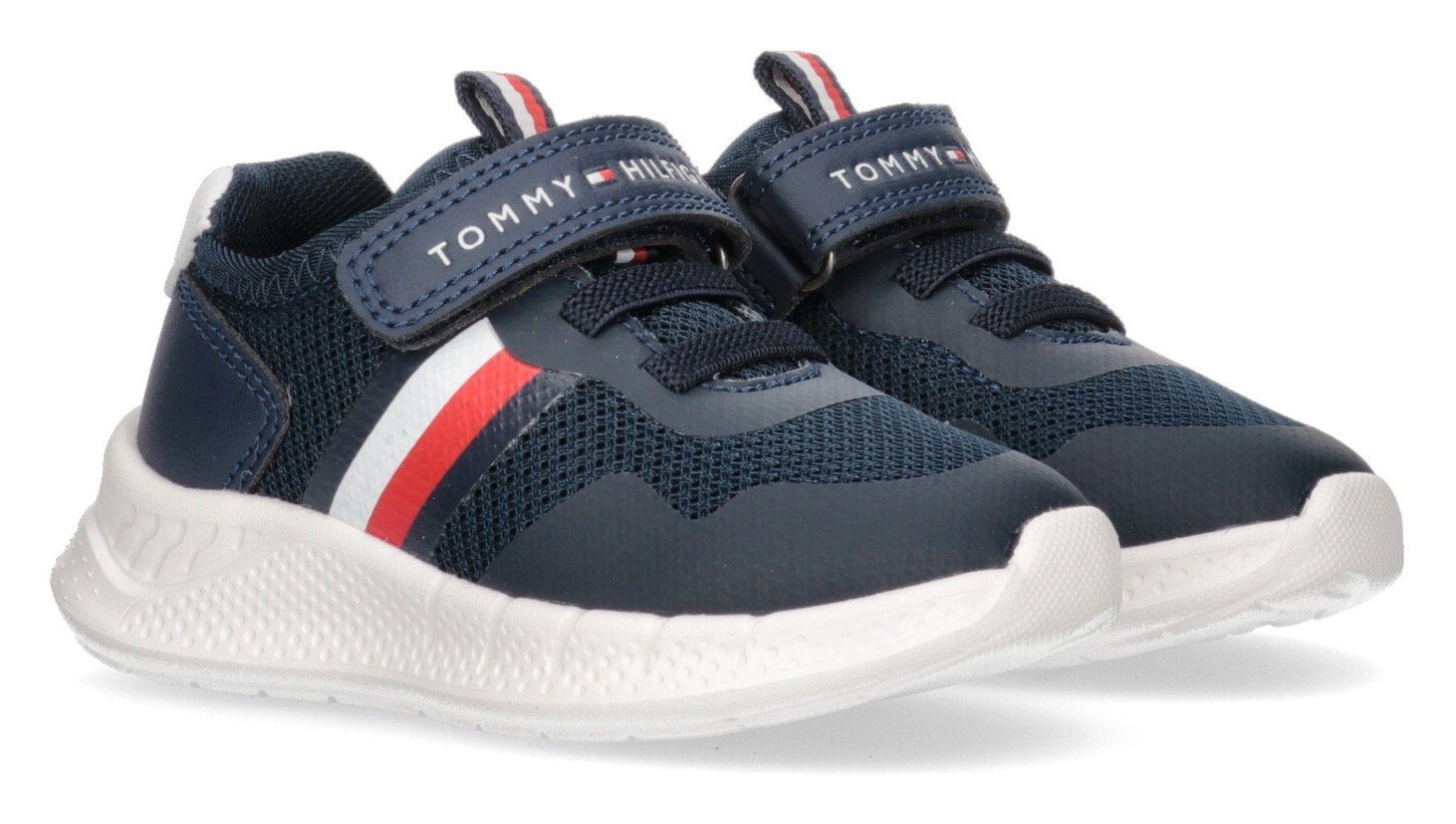 Tommy Hilfiger Sneaker mit Gummizug, Freizeitschuh, Halbschuh, Schnürschuh