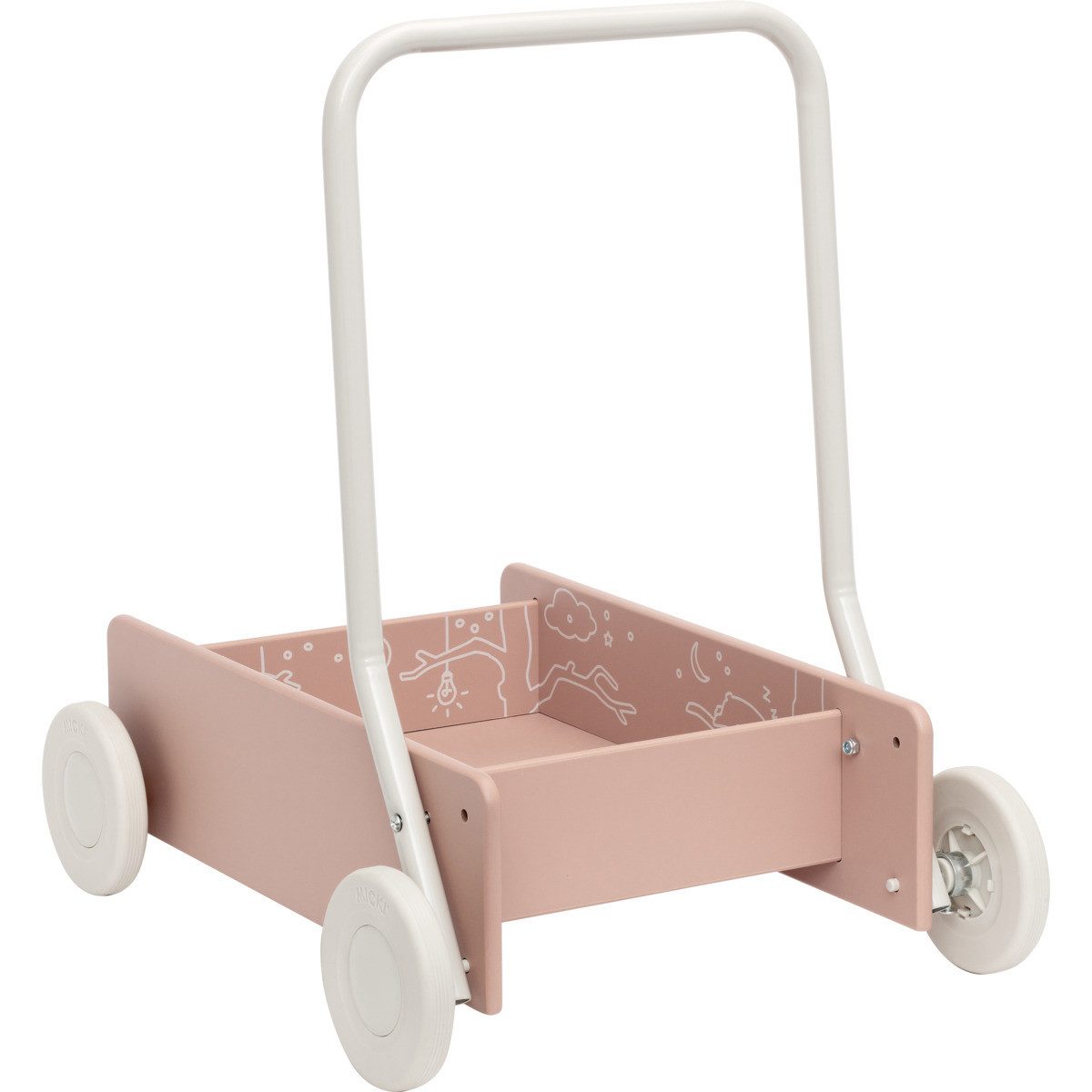Micki Lauflernwagen Schlafende Bären Unisex Kinder, (1-tlg), Laufwagen, Lauflernhilfe, Babywalker, Lernspielzeug, Holzspielzeug