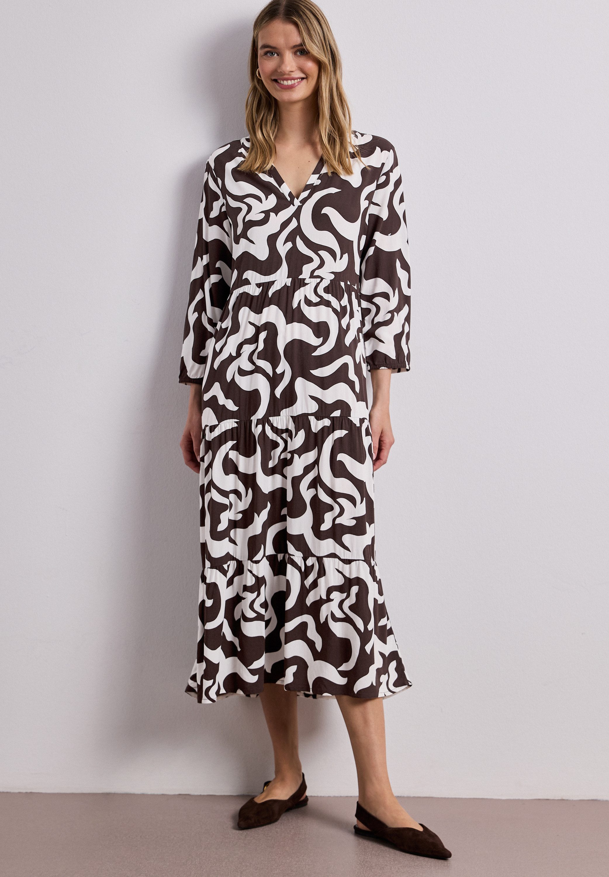 STREET ONE Maxikleid mit allover Print