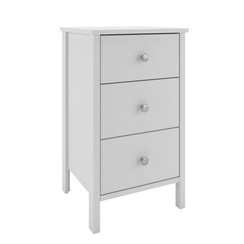 Die untergebrachten sachen sind schnell zu finden und einfach zugänglich. Weiße Kommode Mit Holzkörben - ebuy24 Kommode »Trone Kommode mit 3 Schubladen in weiss ...