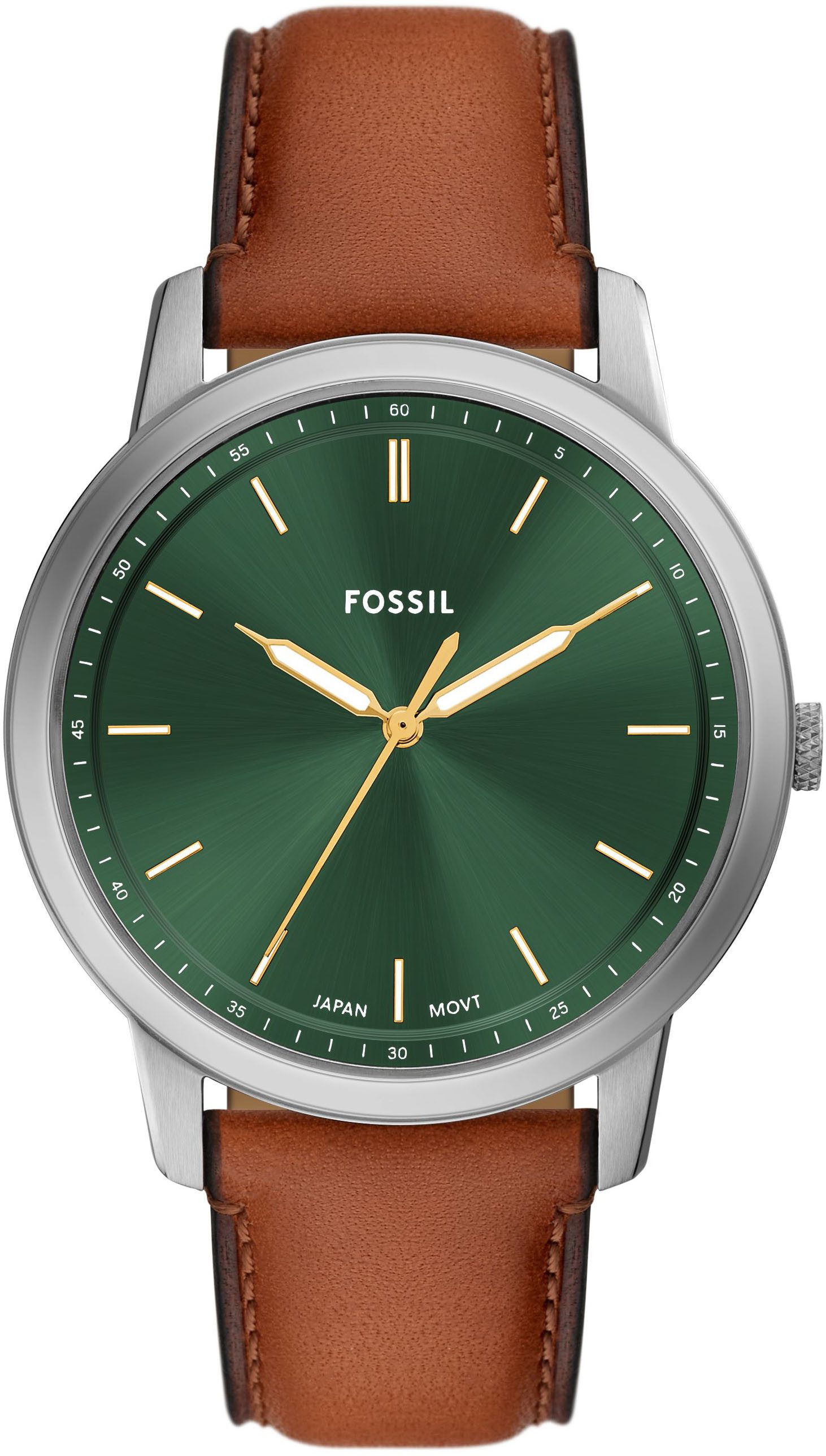 Fossil Quarzuhr MINIMALIST 3H FS6094, Armbanduhr, Herrenuhr, Lederarmband, günstig online kaufen
