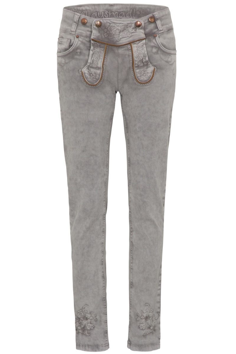 Hangowear Trachtenjeans Trachtenjeans Damen - OVIDA LANG - hellgrau, schlamm