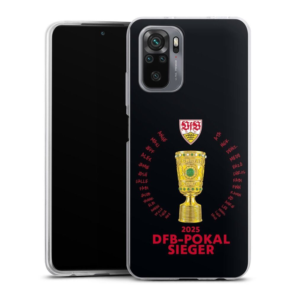 DeinDesign Handyhülle VfB Stuttgart Pokal Offizielles Lizenzprodukt, Xiaomi Redmi Note 10S Slim Case Silikon Hülle Ultra Dünn Schutzhülle