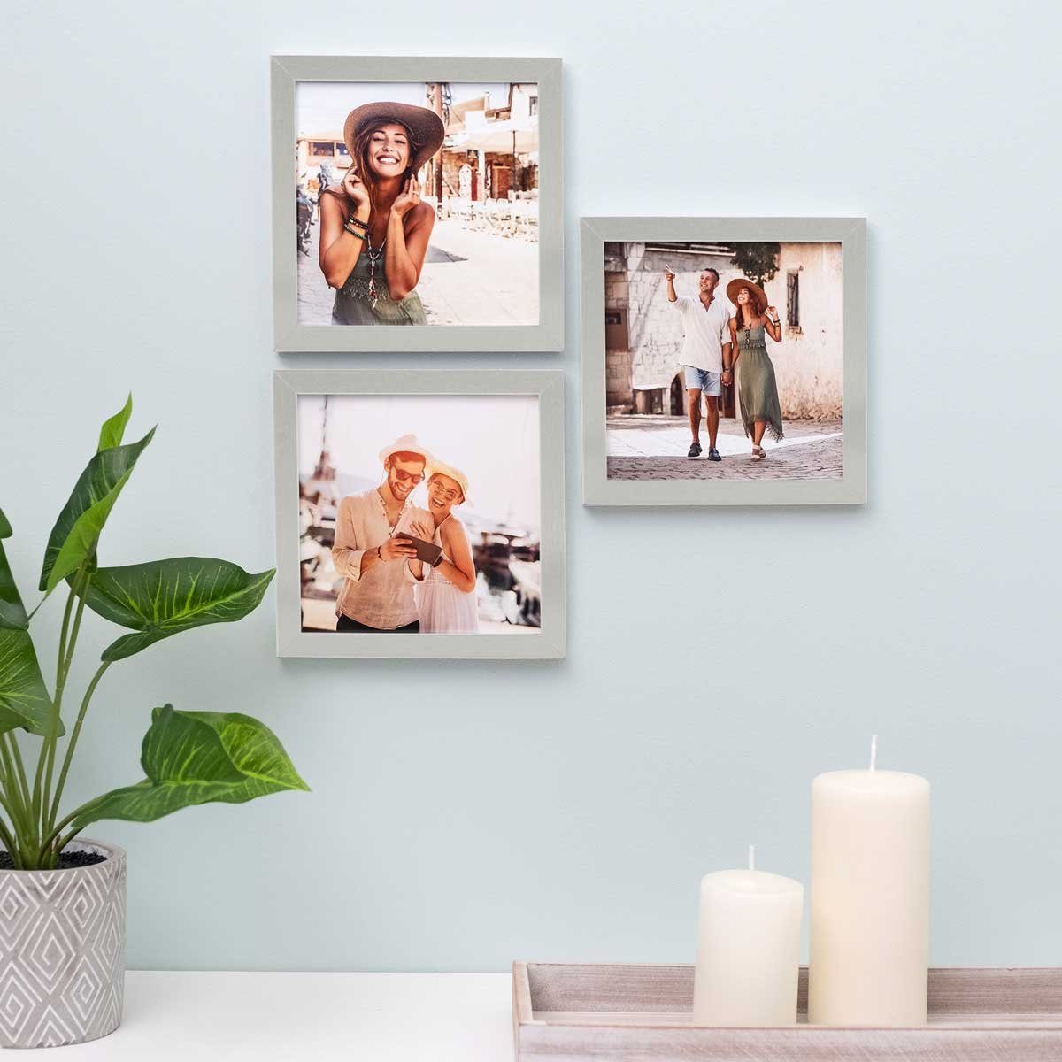 PHOTOLINI Bilderrahmen 3er Set, stabiles MDF-Holz, mit Acrylglas, extra Zub günstig online kaufen