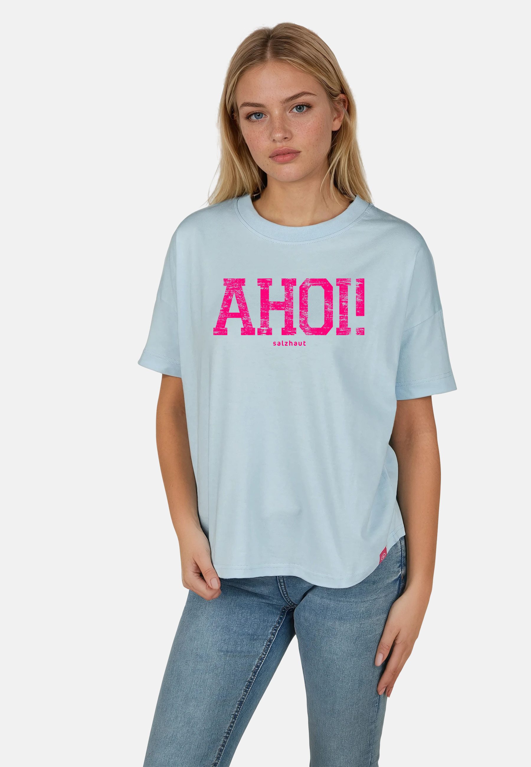 salzhaut T-Shirt LEEV-AHOI Damen Relaxed-Fit Endlich wieder Sommer! bequeme günstig online kaufen