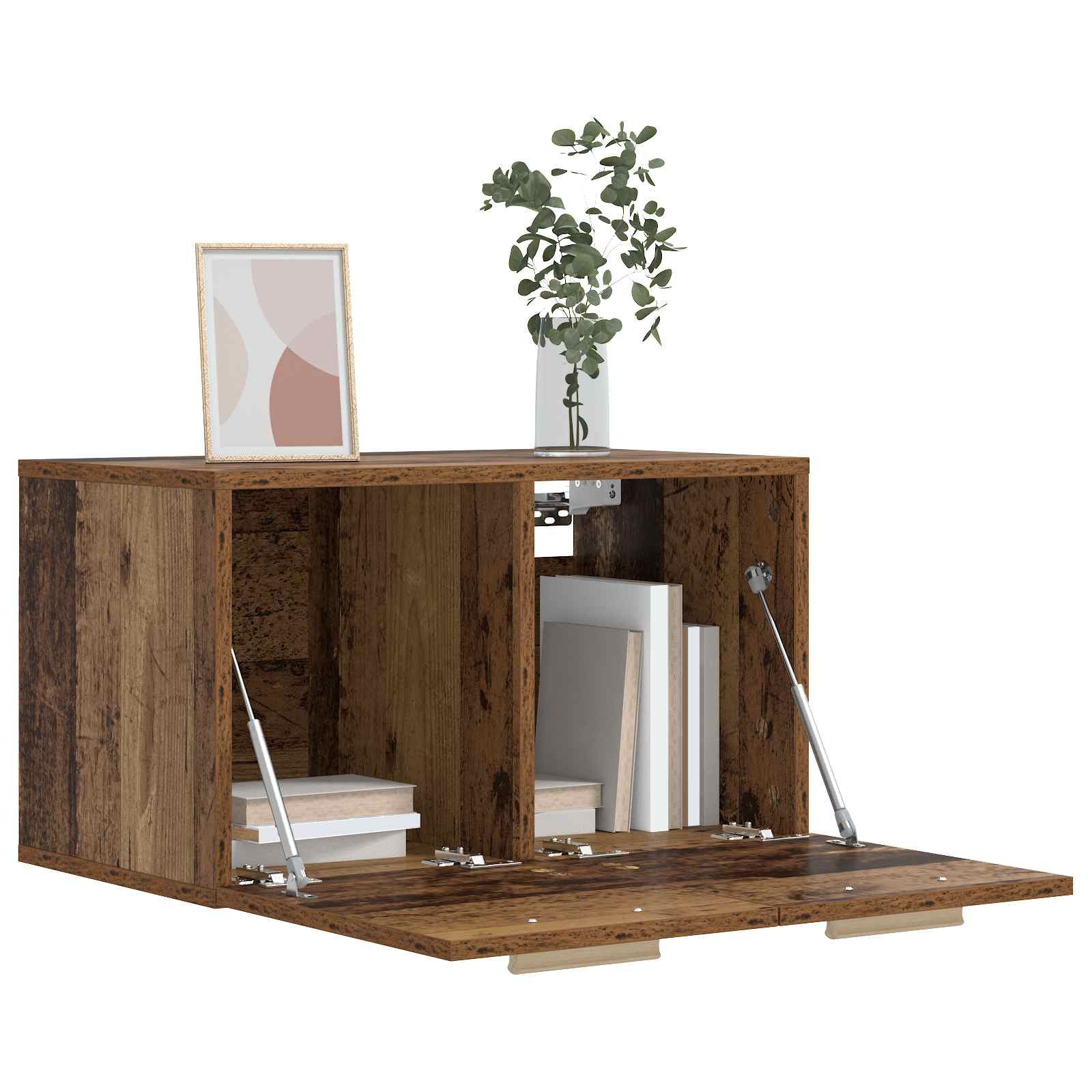vidaXL Hängeschrank 60 x 36,5 x 35 cm Hängeschrank Wandschrank Altholz 60x36,5x35 cm Holzw