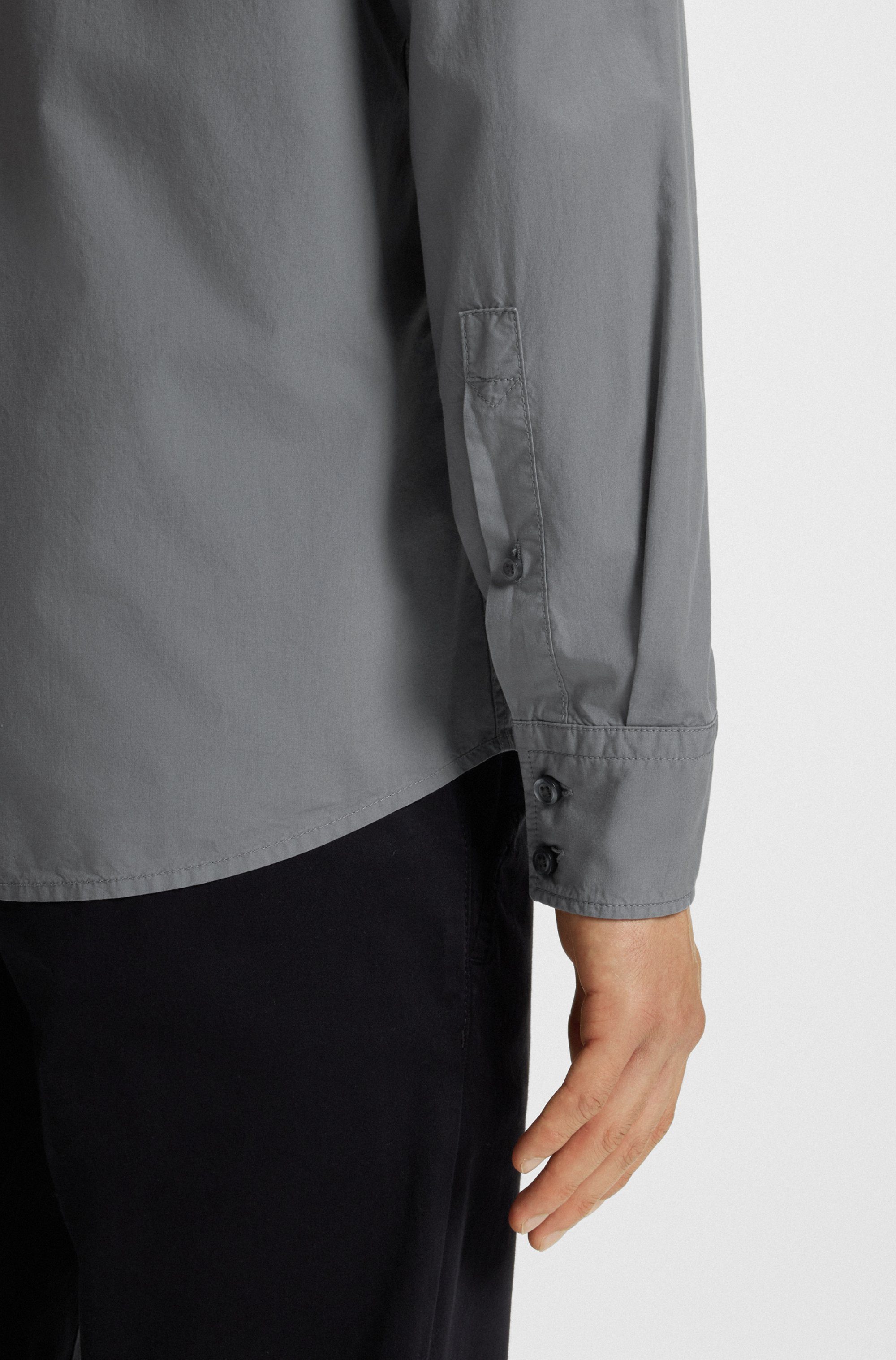 BOSS ORANGE Langarmhemd Relegant mit BOSS Stickerei