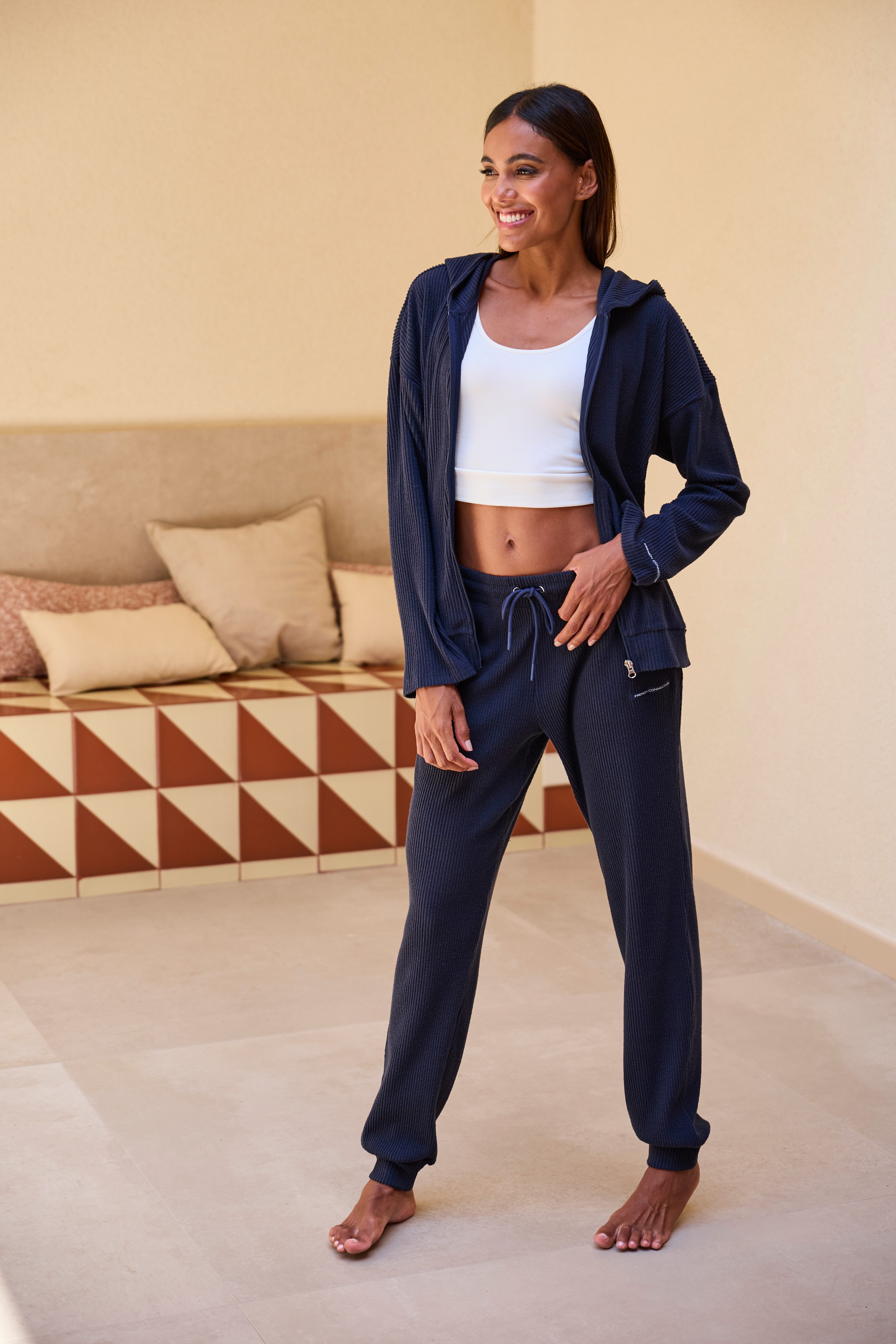 French Connection Sweathose, aus weicher Rippstruktur, Loungewear günstig online kaufen