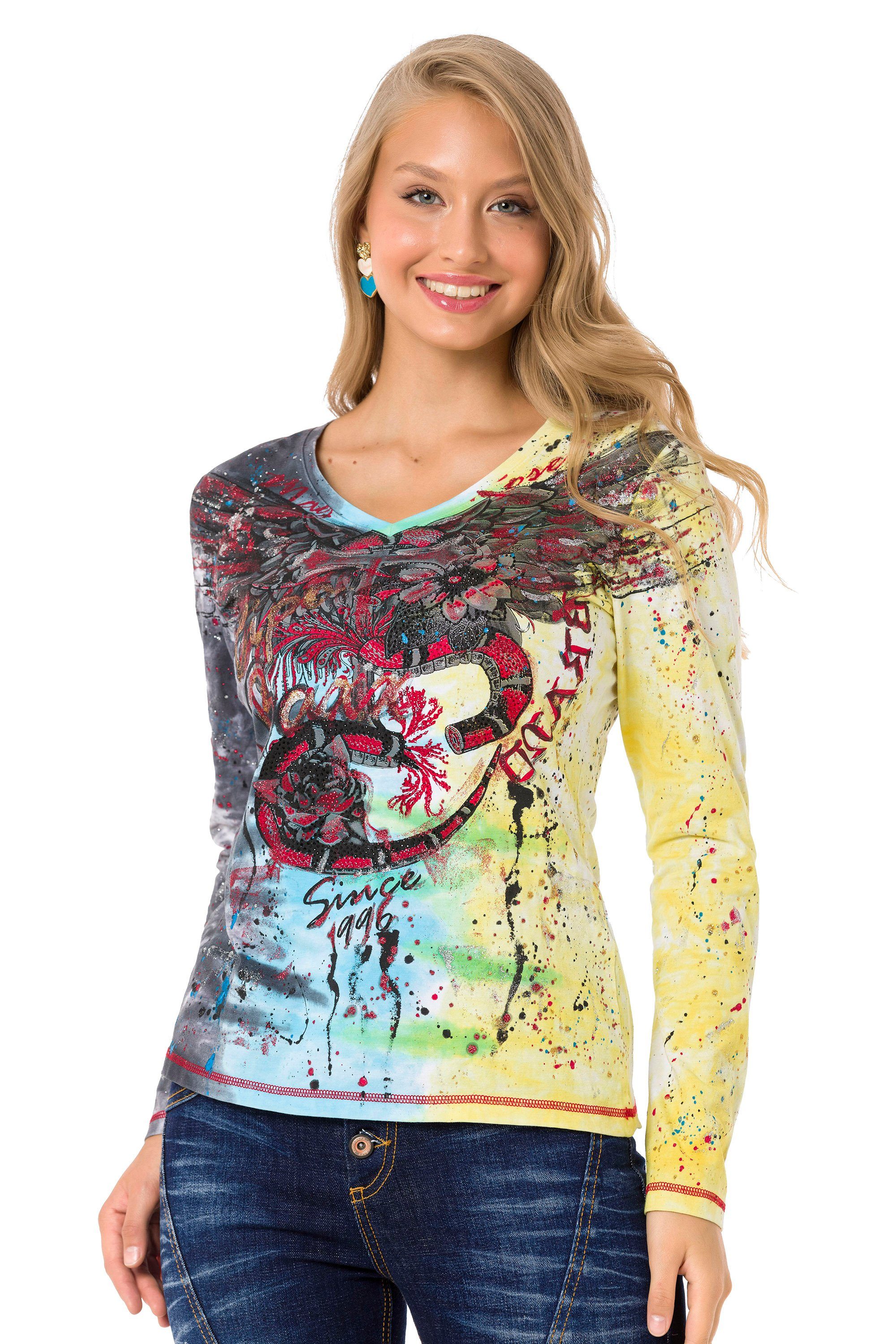 Cipo Markenprint & Baxx mit coolem Langarmshirt