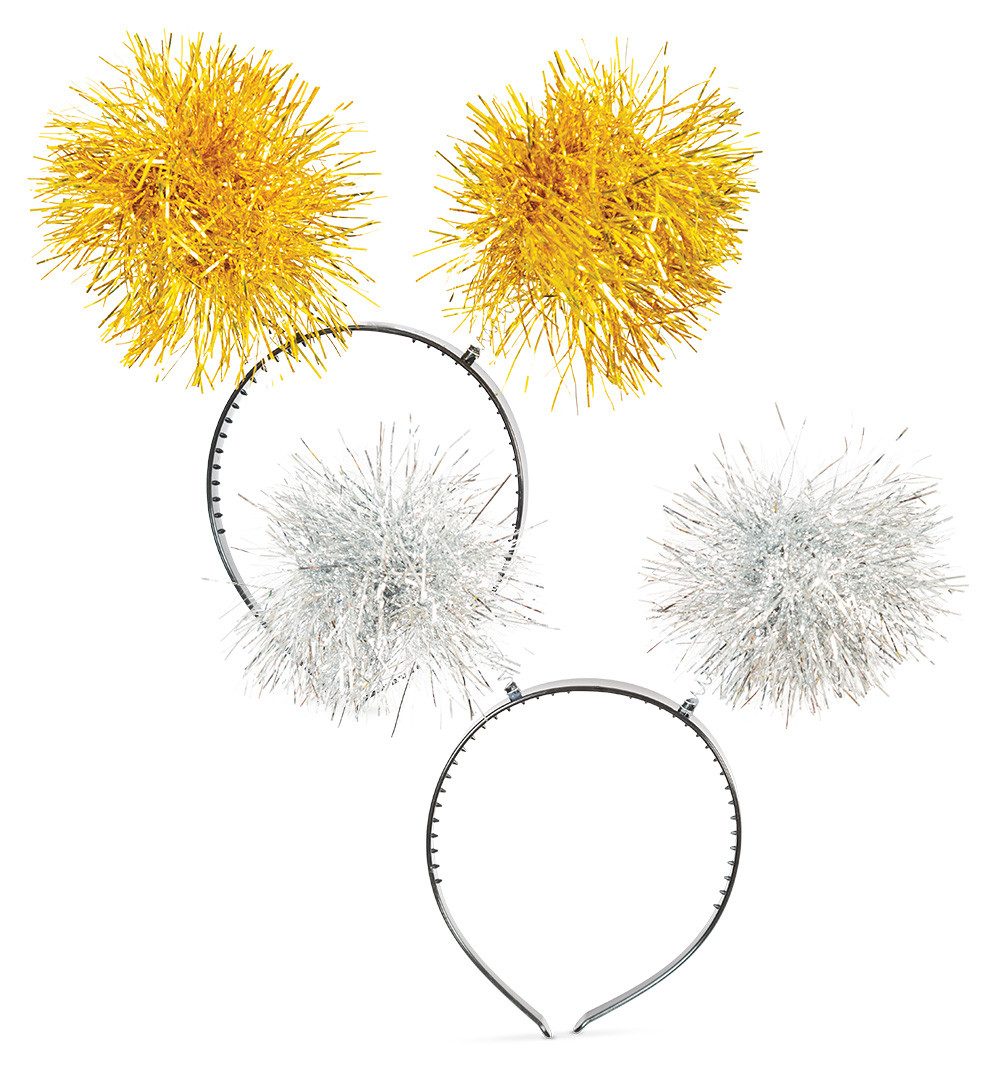 Fries Haarreif Lametta Haarreif Wabbles Gold oder Silber Weihnachten Silvester, Gold oder Silber wählbar