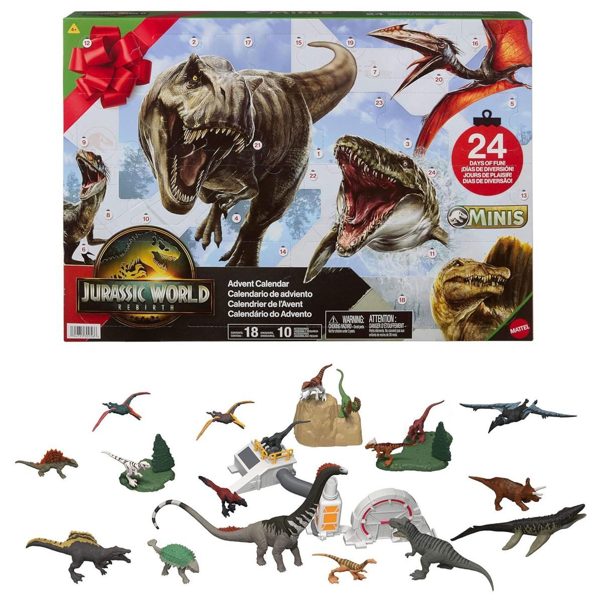Mattel® Spielwelt Mattel JGB67 - Jurassic World - Adventskalender - 24 Überraschungen