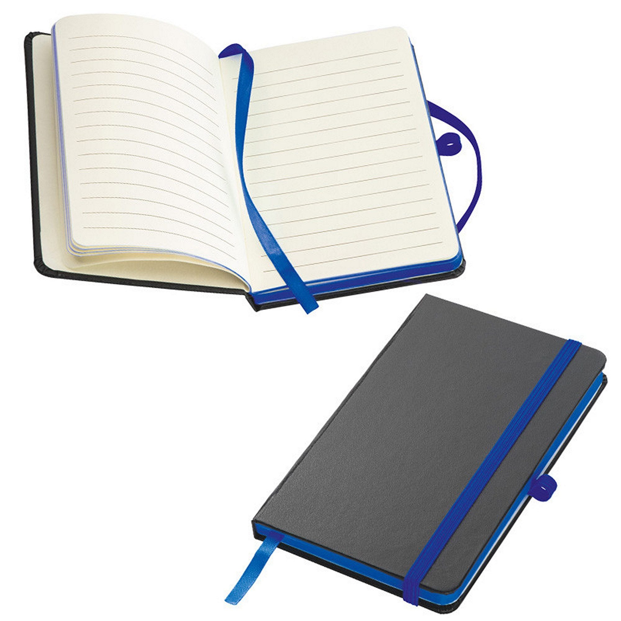 Livepac Office Notizbuch Notizbuch / DIN A6 / 160 S. / liniert / PU Hardcover / Farbe: blau