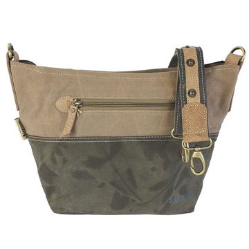 Sunsa Umhängetasche Vintage Schultertasche. Canvas Crossbody Tasche. Graue Umhängetasche, Unikat Vintage Stil