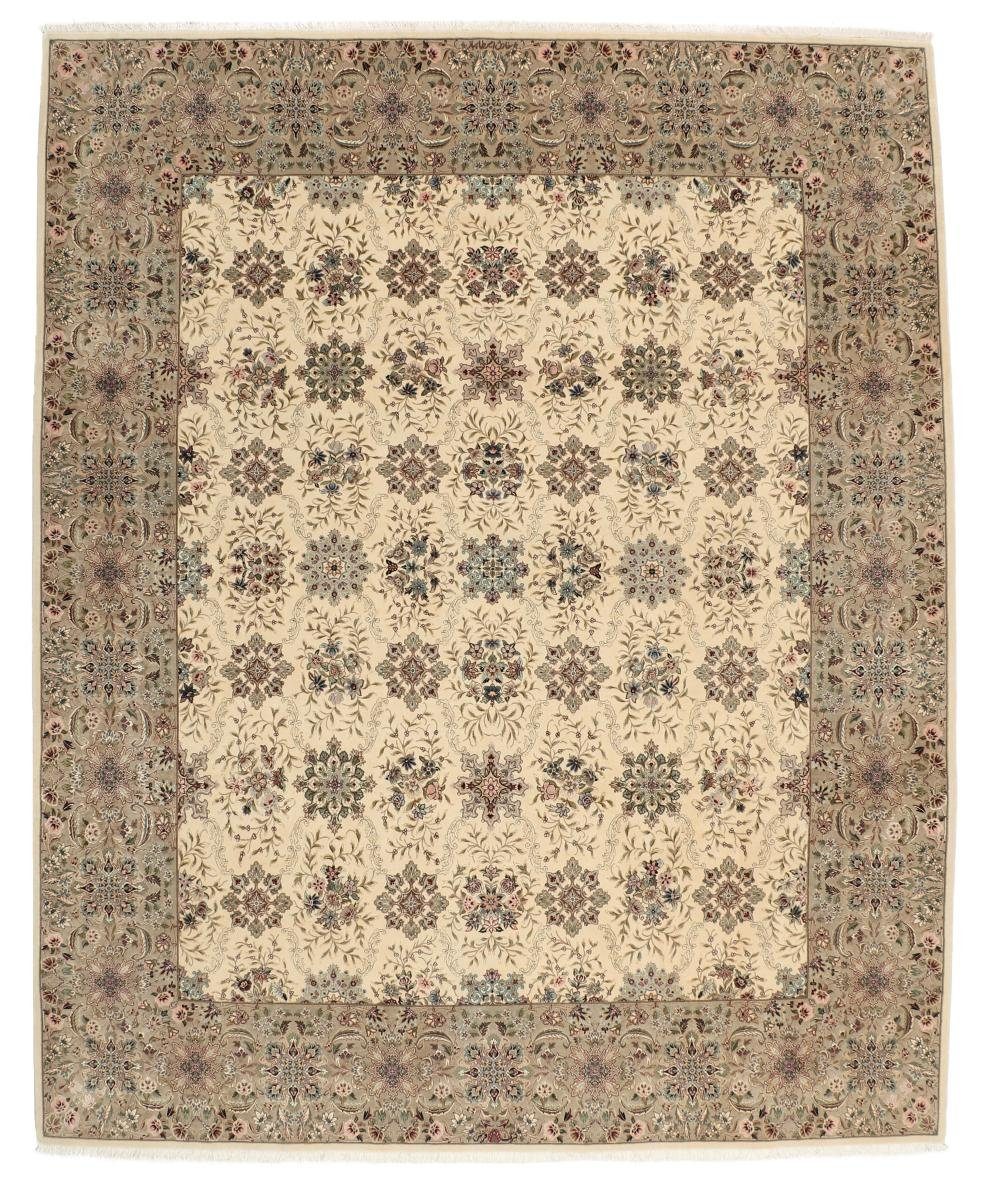 Orientteppich Isfahan Seidenkette 239x293 Handgeknüpfter Orientteppich, Nain Trading, rechteckig, Höhe: 8 mm