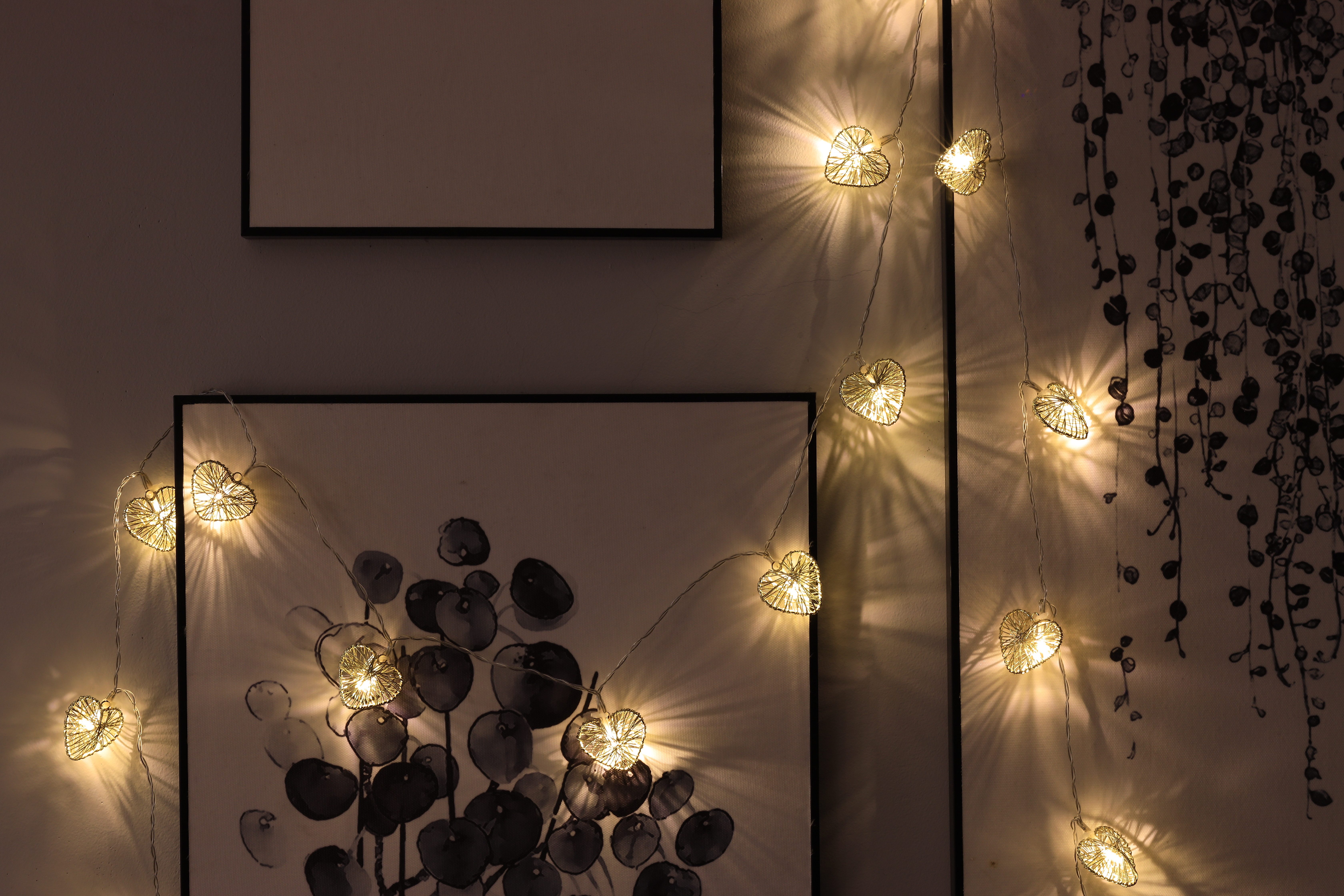 COZY HOME LED-Lichterkette Herz Lichterkette Batterie und Stecker -, 20 LEDs I 5 Meter I Timer-Funktion I Warmweiß I Lichterkette Innen – Bild 5 von 5