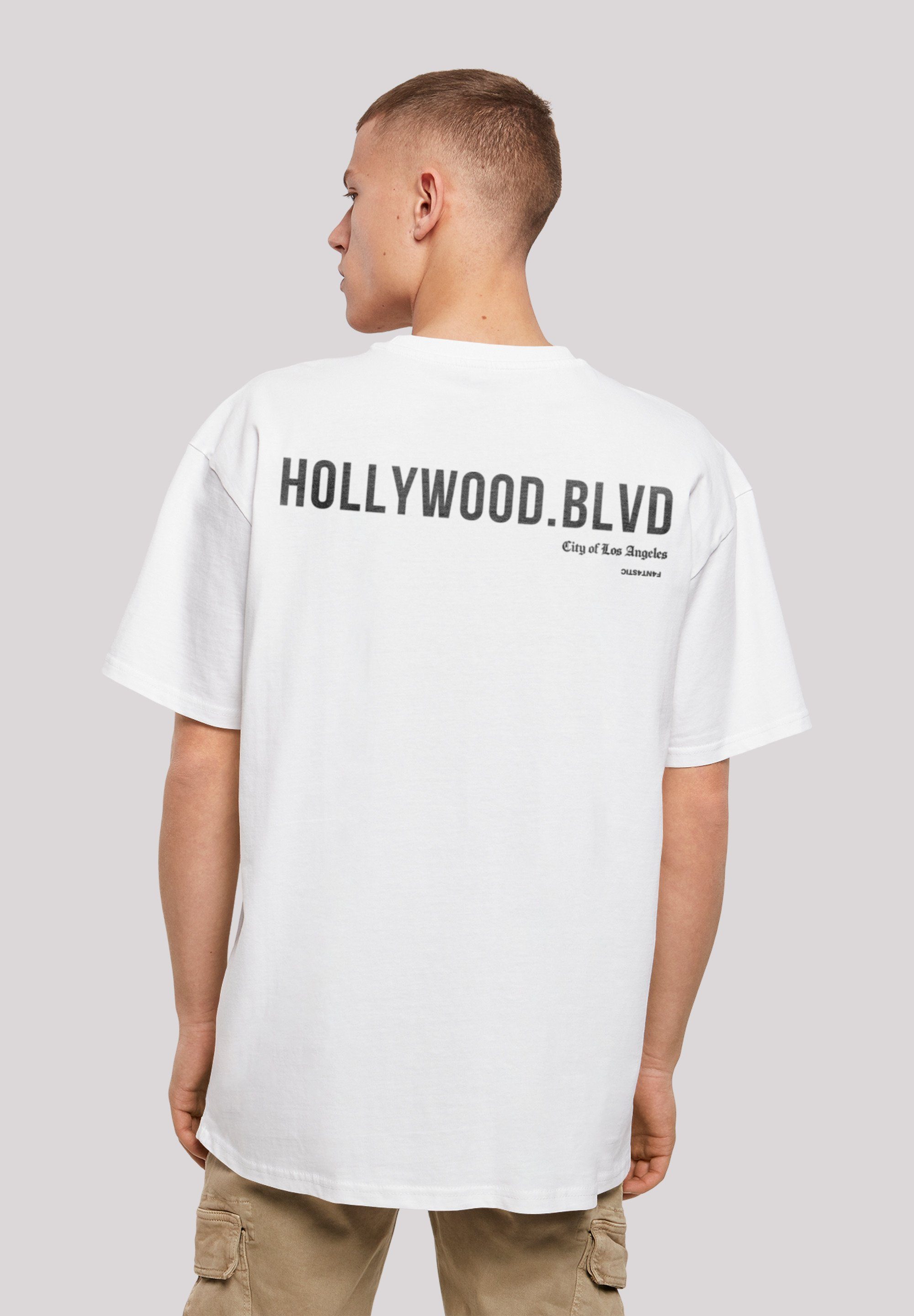 F4NT4STIC T-Shirt Hollywood blvd OVERSIZE TEE Print weiß