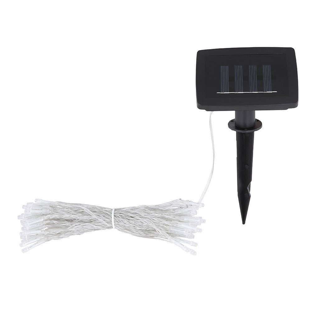 GLOBO LIGHTING Gartenleuchte, LED-Leuchtmittel fest verbaut, Warmweiß, LED Solar Lichterkette Aussen Erdspieß Solarlampe Garten