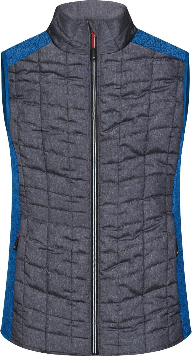 James & Nicholson Steppweste James & Nicholson JN 739 Damen Hybrid Strickfleece Gilet royal melange