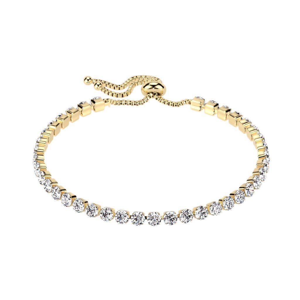 BUNGSA Armband Armkette Multikristall und Schiebeverschluss aus Edelstahl für Damen (1 Armband, 1-tlg), Bracelet Armschmuck