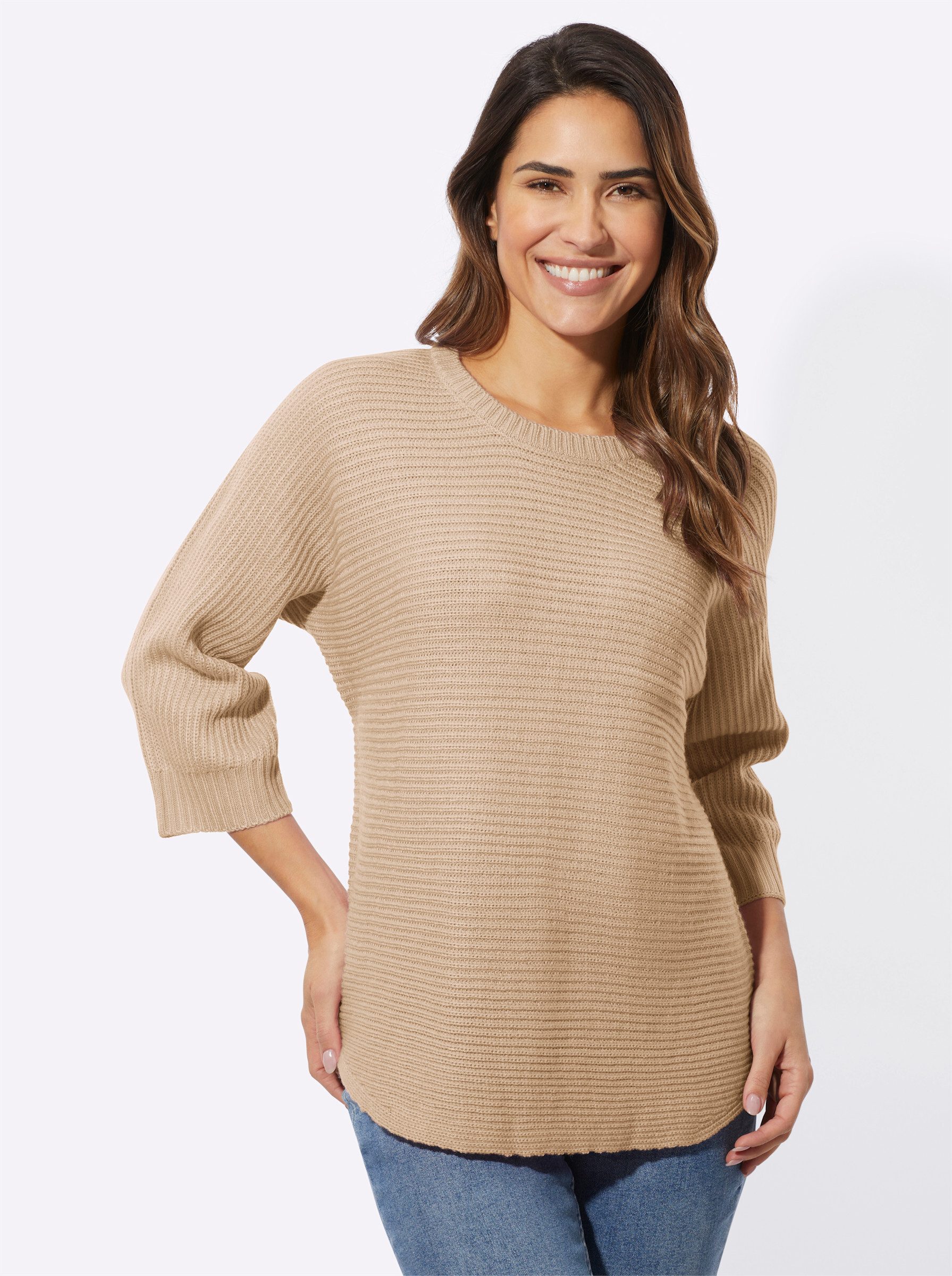 Strickpullover Rundhalspullover