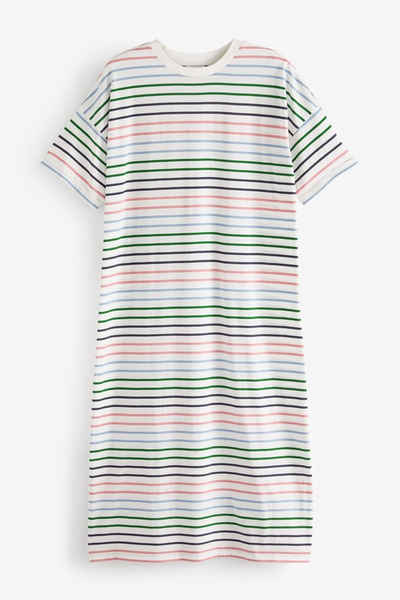 Next Shirtkleid Gestreiftes T-Shirt-Kleid aus 100 % Baumwolle (1-tlg)