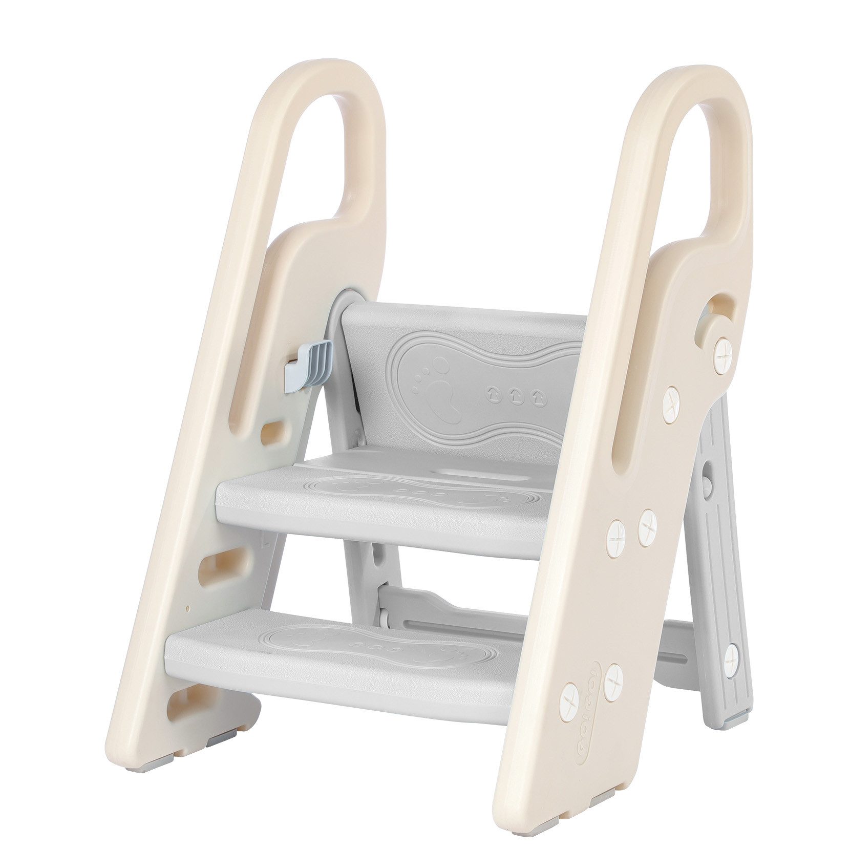 OUNUO Baby-Toilettensitz Baby-Toilettensitz klappbarer Hocker 3 Stufen, für Kinder ab 2 Jahren
