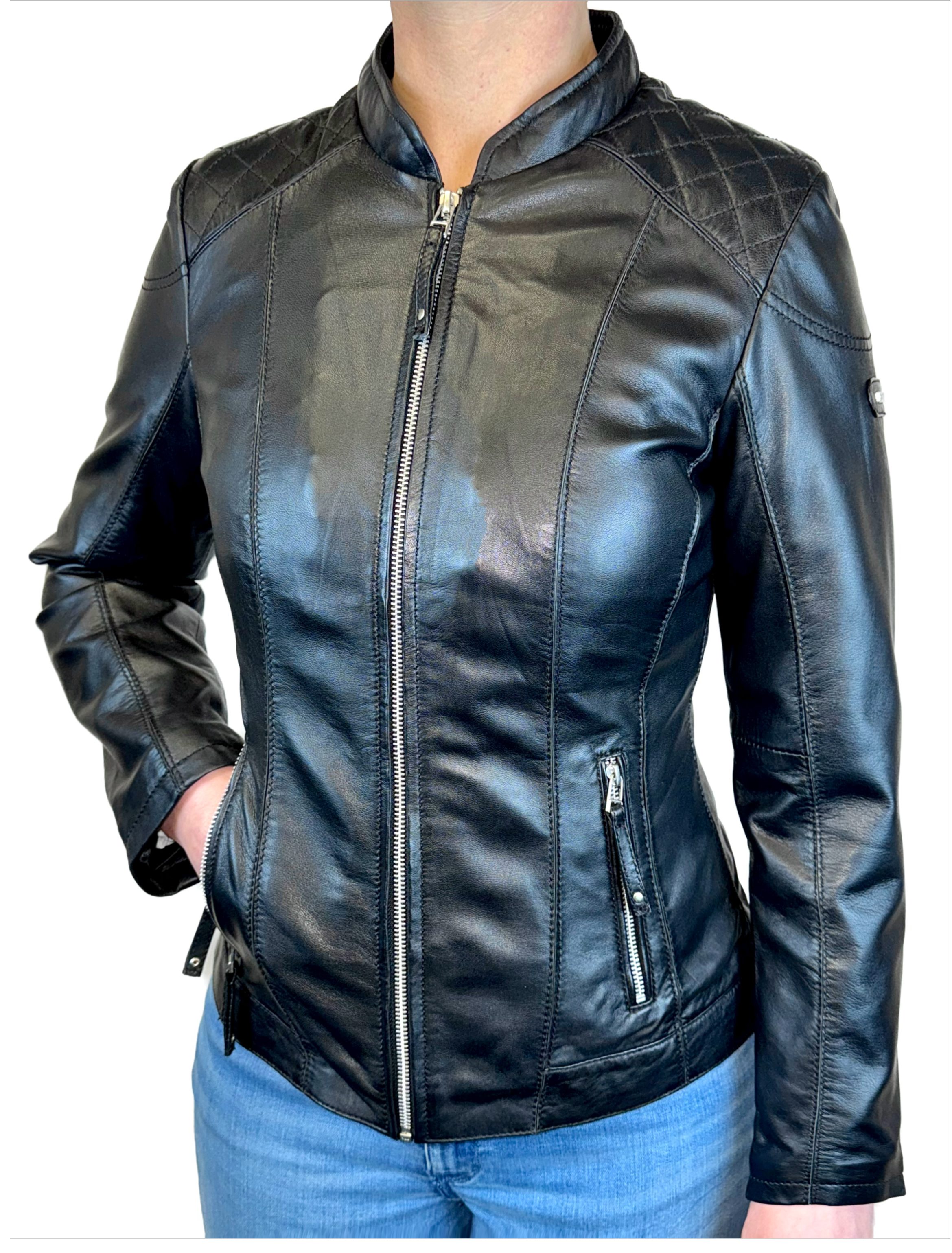 Lederjacke aus feinstem Lammnappa