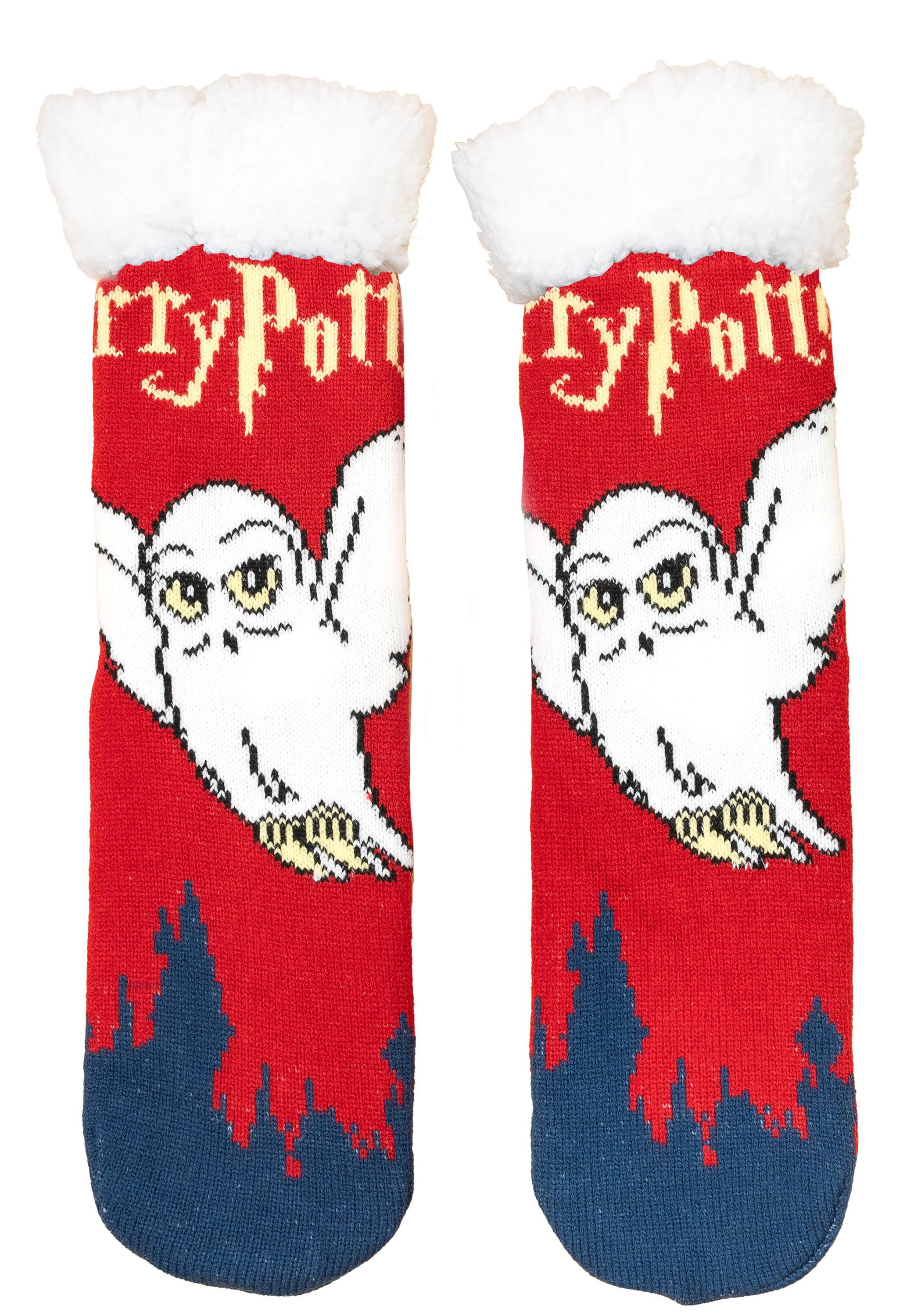 United Labels® Haussocken Harry Potter Hüttensocken Hedwig Haussocken warme Kuschelsocken