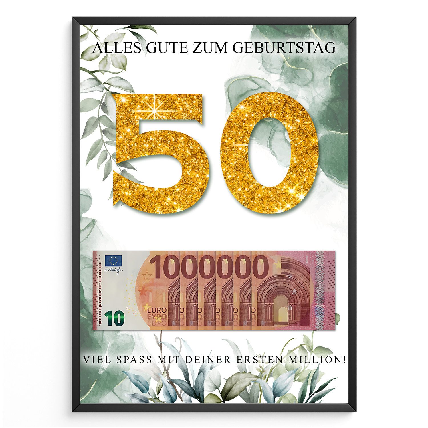 Tigerlino Poster Geldgeschenk Geburtstag Männer Frauen Geburtstagsgeschenk, günstig online kaufen