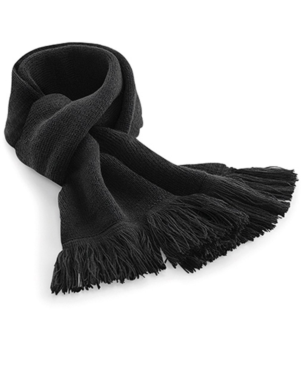 Damen für doppellagiger Strickschal Winterschal x Schwarz / Strickschal 18 Schal / Frauen, cm 152 Beechfield®