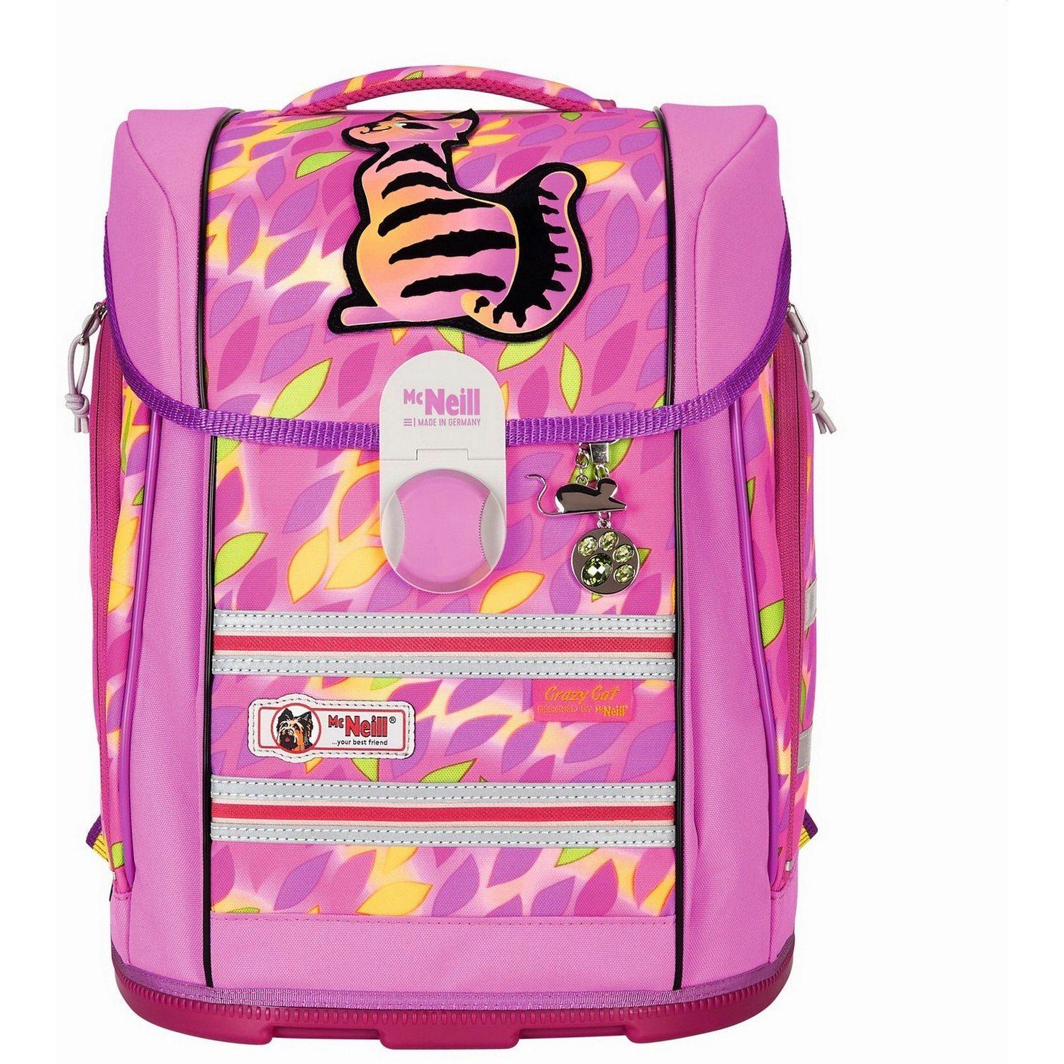 McNeill Schulranzen Schulranzen Set 4-tlg. Ergo Primero McLight Crazy Cat
