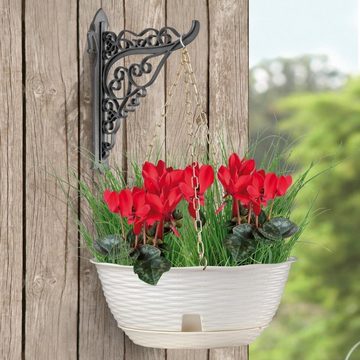 GarPet Blumenampel Blumenampel inkl. Kette und Wandhalterung weiß