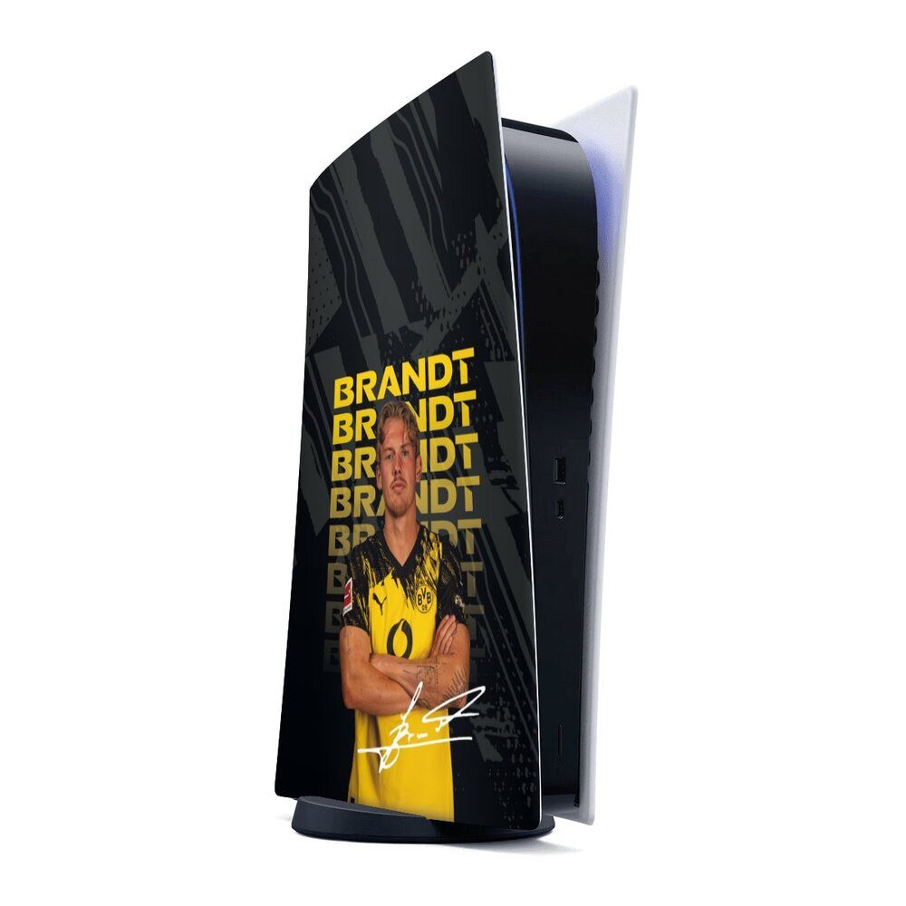 DeinDesign Konsolen-Cover Borussia Dortmund Julian Brandt BVB Julian Brandt 25/26, Sony Playstation 5 Digital Edition Skin Aufkleber Sticker Folie