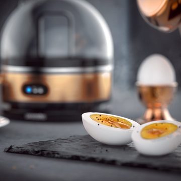 Arendo Frühstücks-Set (2-tlg), Edelstahl Wasserkocher 1,5l, 7er Eierkocher, Kupfer
