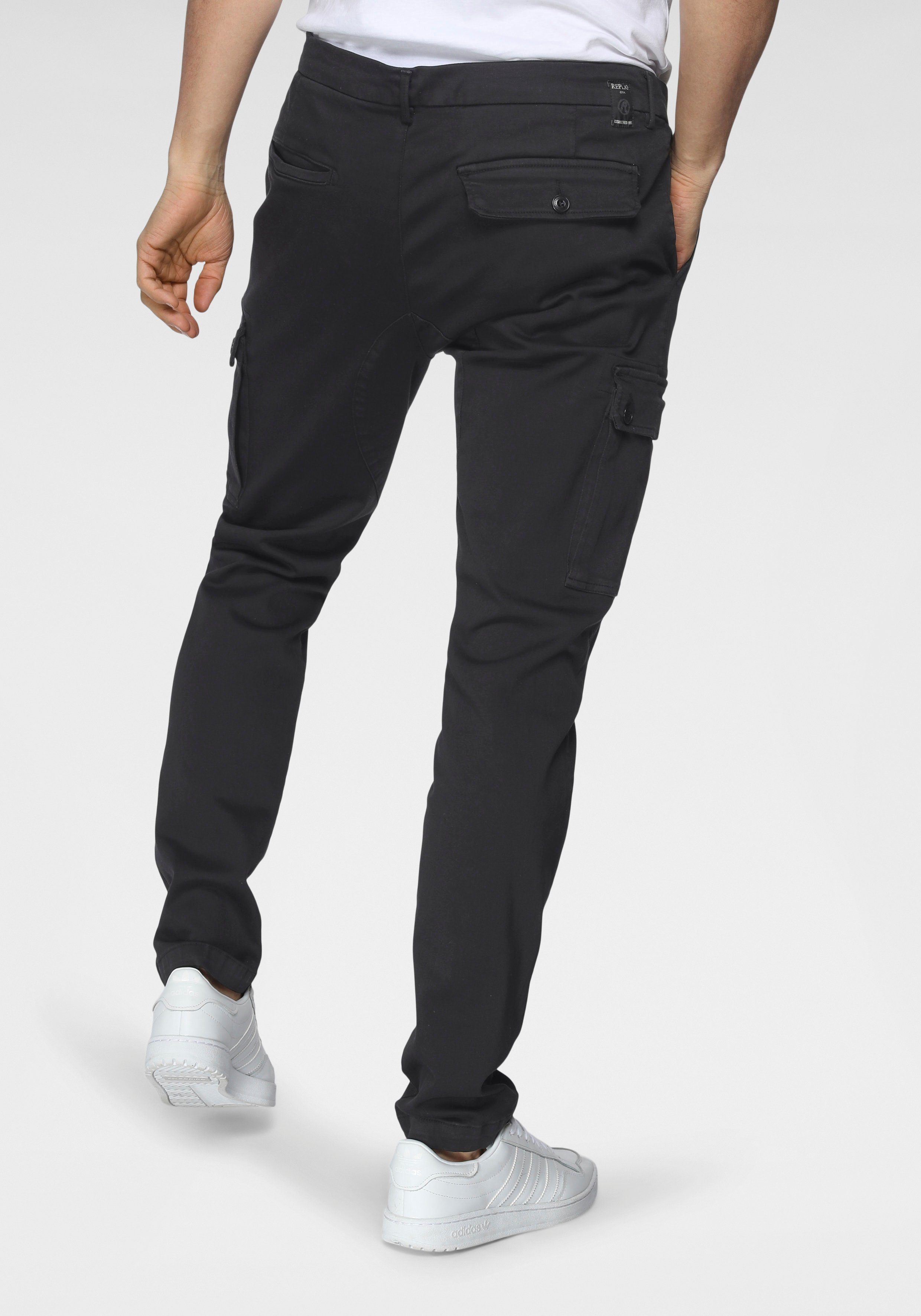 Cargohose Hyperflex JAAN Replay BLACK