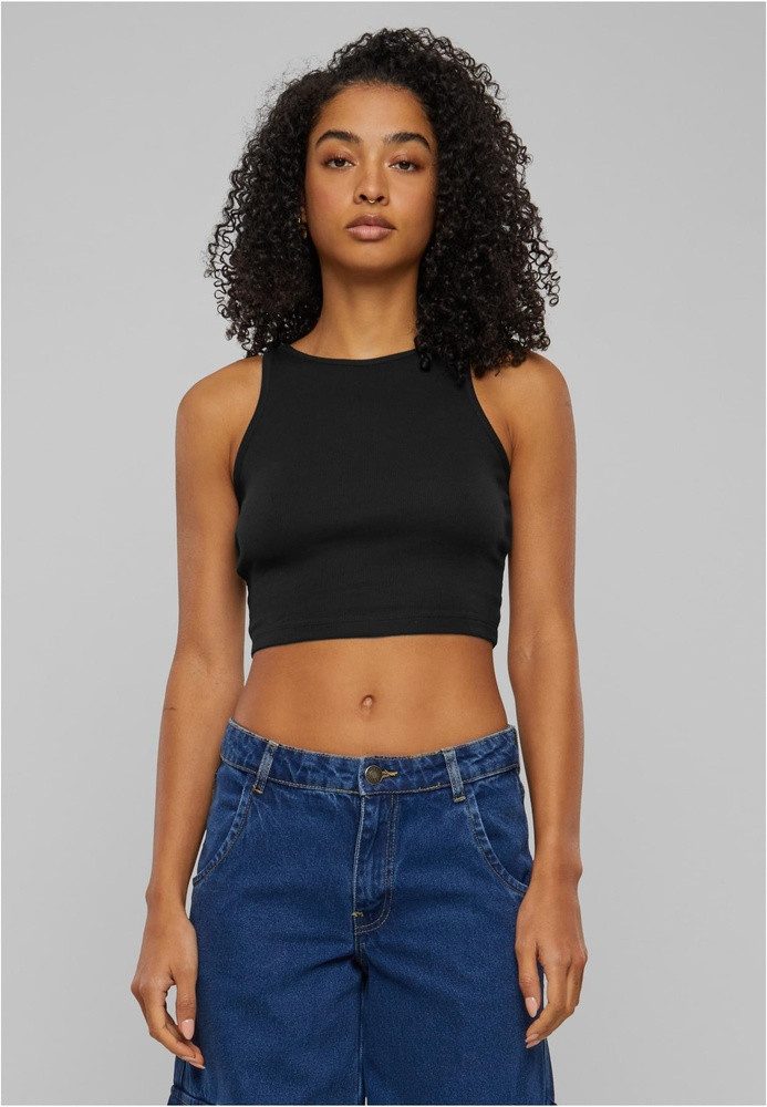 URBAN CLASSICS T-Shirt Ladies Organic Cropped Rib Top
