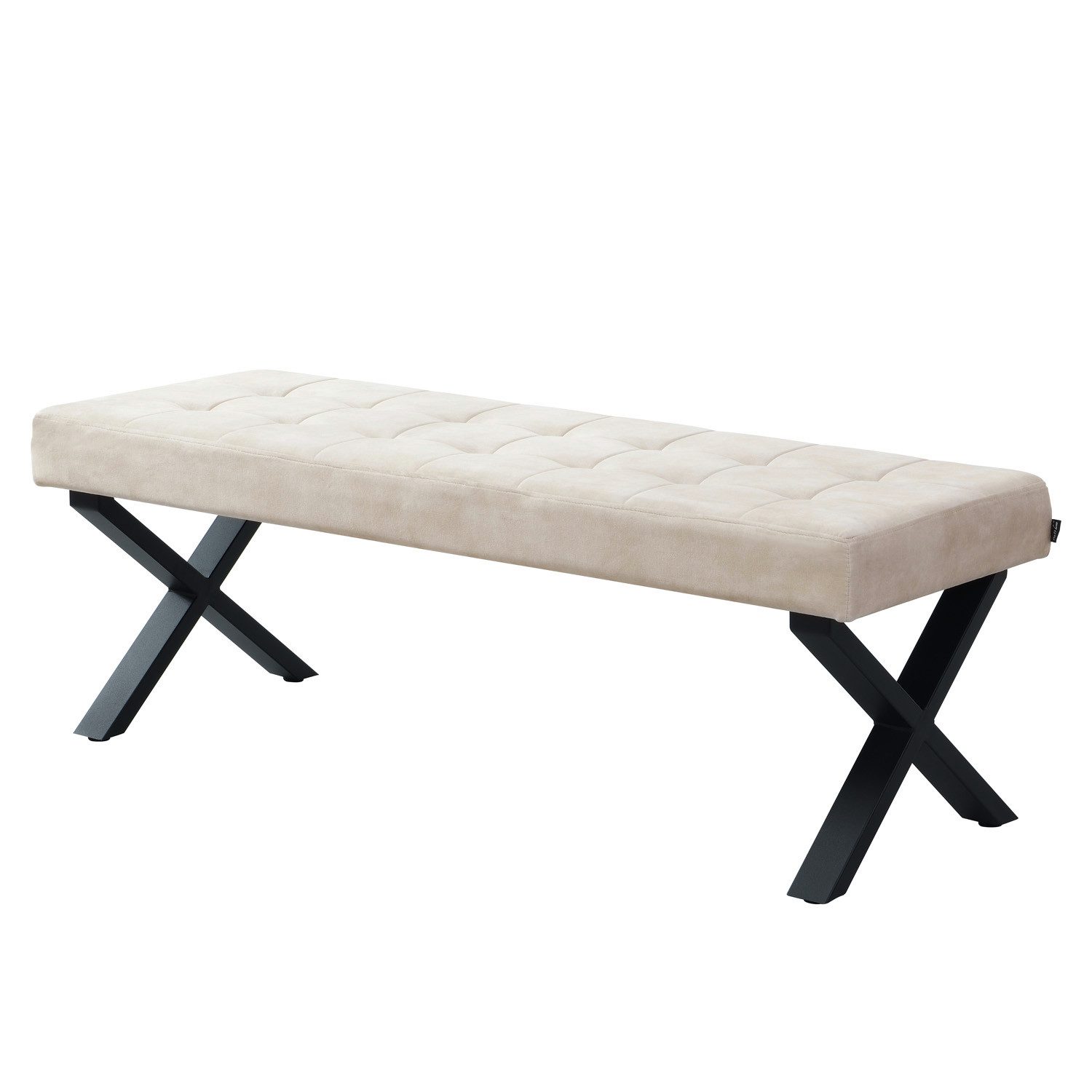 B&D home Essbank KAREN (1-St), gepolstert, Metallgestell, mit/ohne Rückenlehne, in 100/120/140/160cm