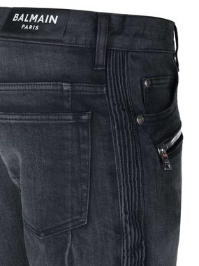Balmain Slim-fit-Jeans Balmain Jeans dunkelgrau