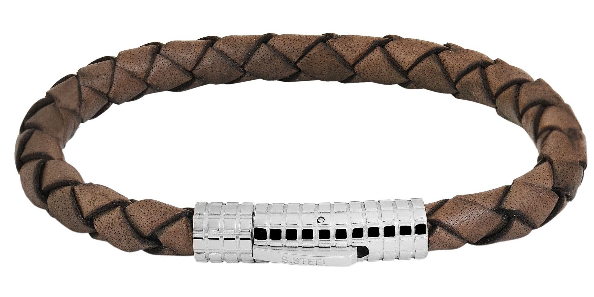 Adelia´s Armreif Armband – Armreif aus Leder 21 cm, Ideal zum Verschenken – schlicht und stilvoll
